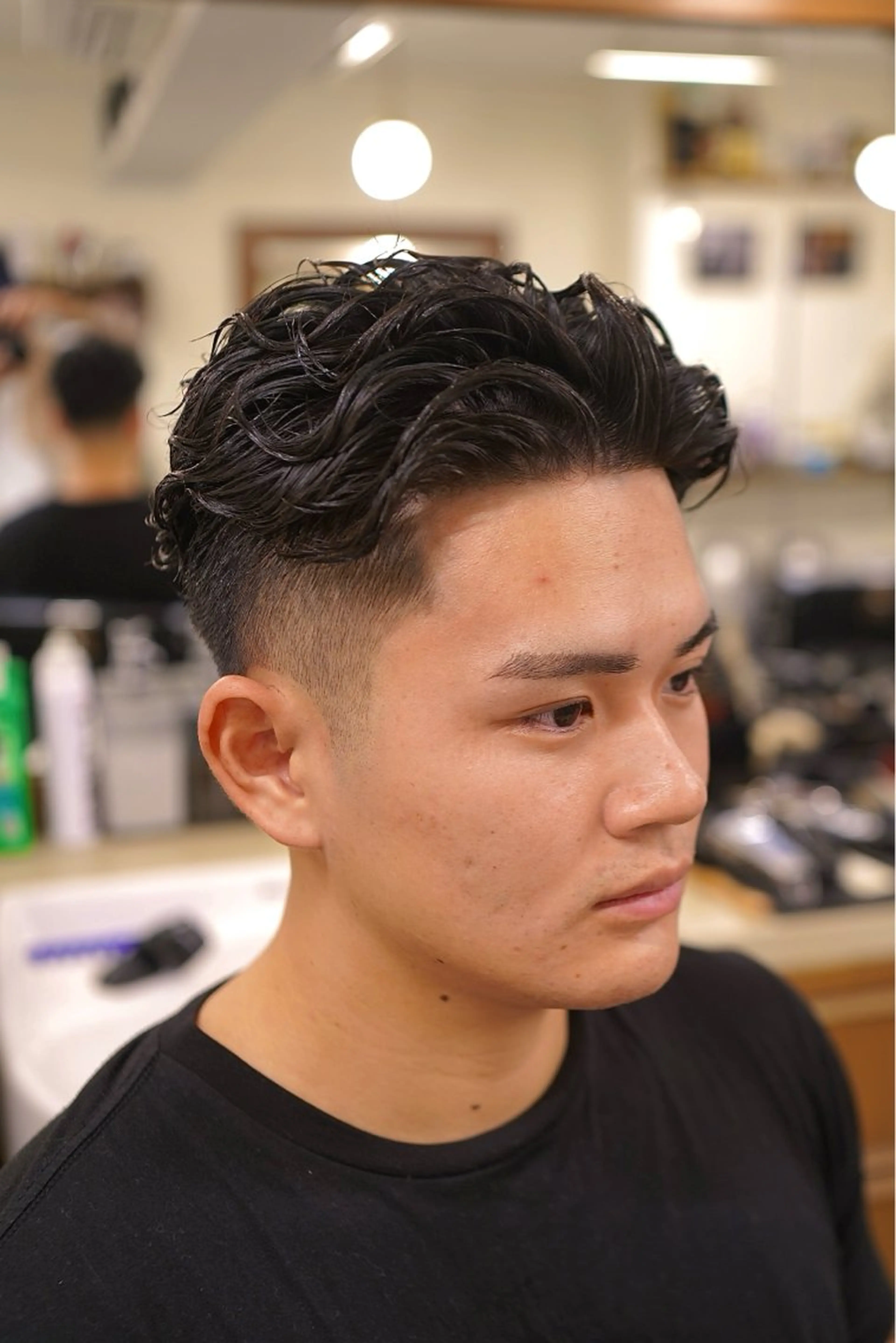 ショート メンズ メンズパーマ カット パーマ ヘアセット 吉祥寺バーバー takumiのヘアスタイル