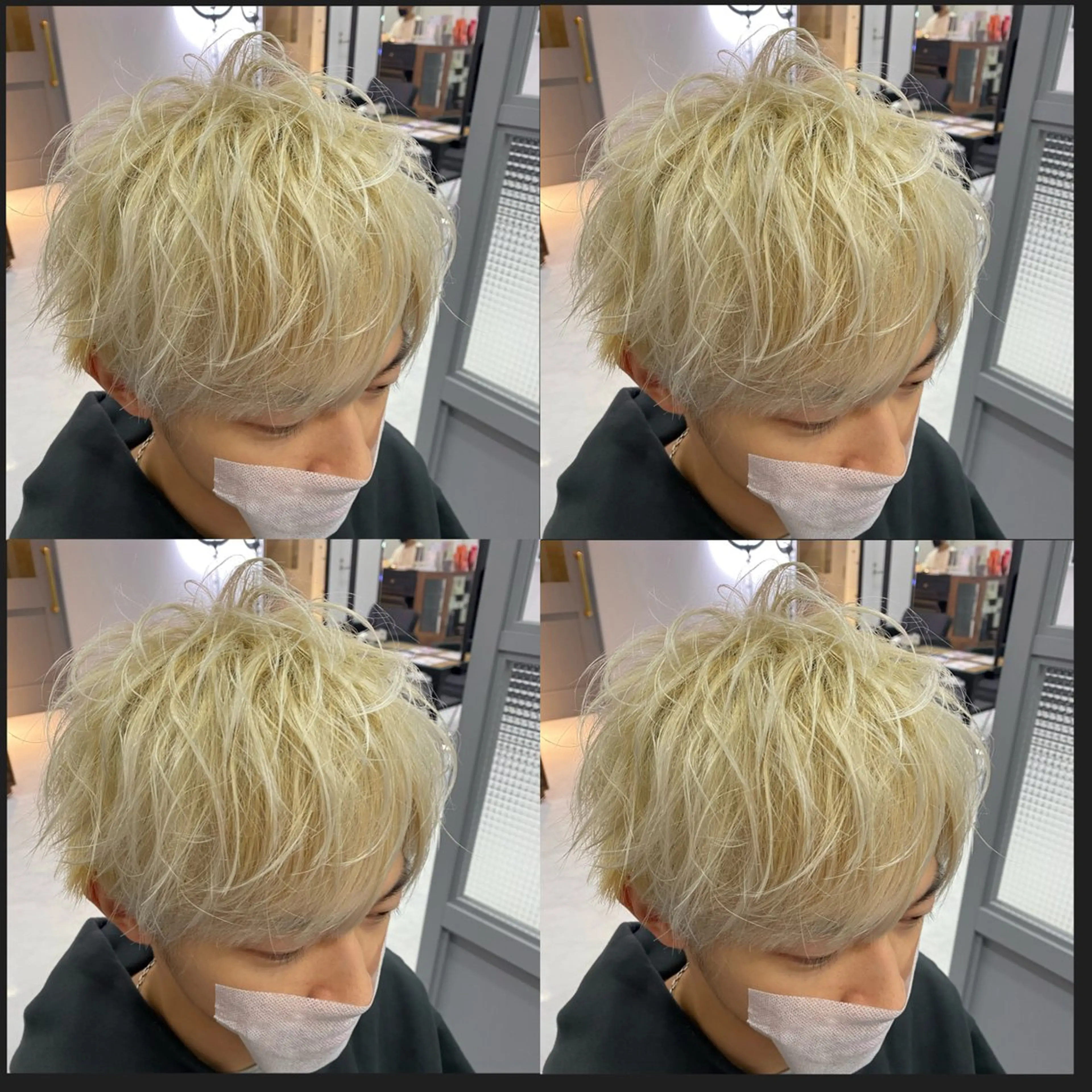 ショート 🔥メンズ特化渡辺 🔥ブリーチカラーのヘアスタイル