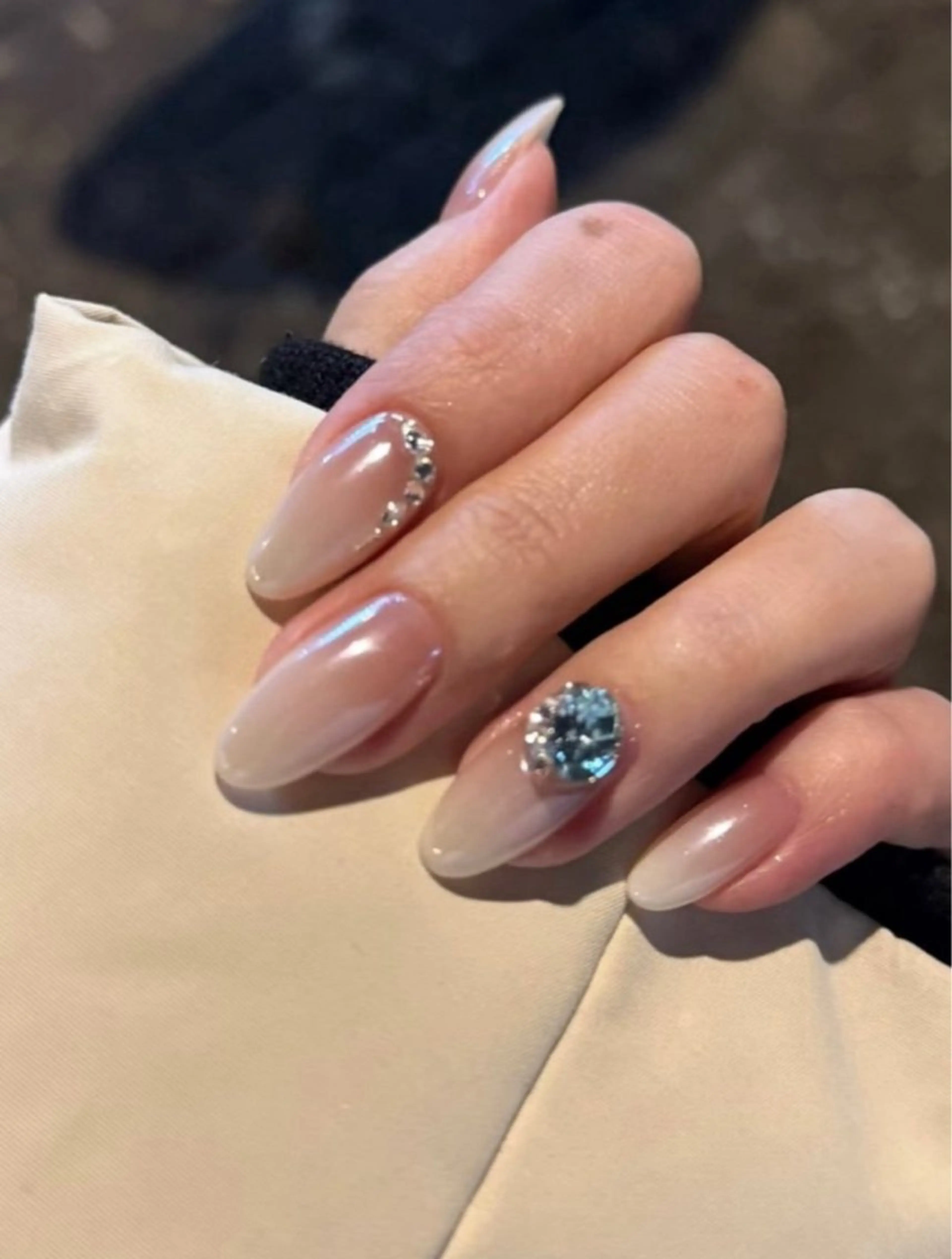 ネイル 韓国ネイル 持ち込み ニュアンスネイル ネイルチップ ハンドネイル Tini ANA.CHUOのネイルデザイン