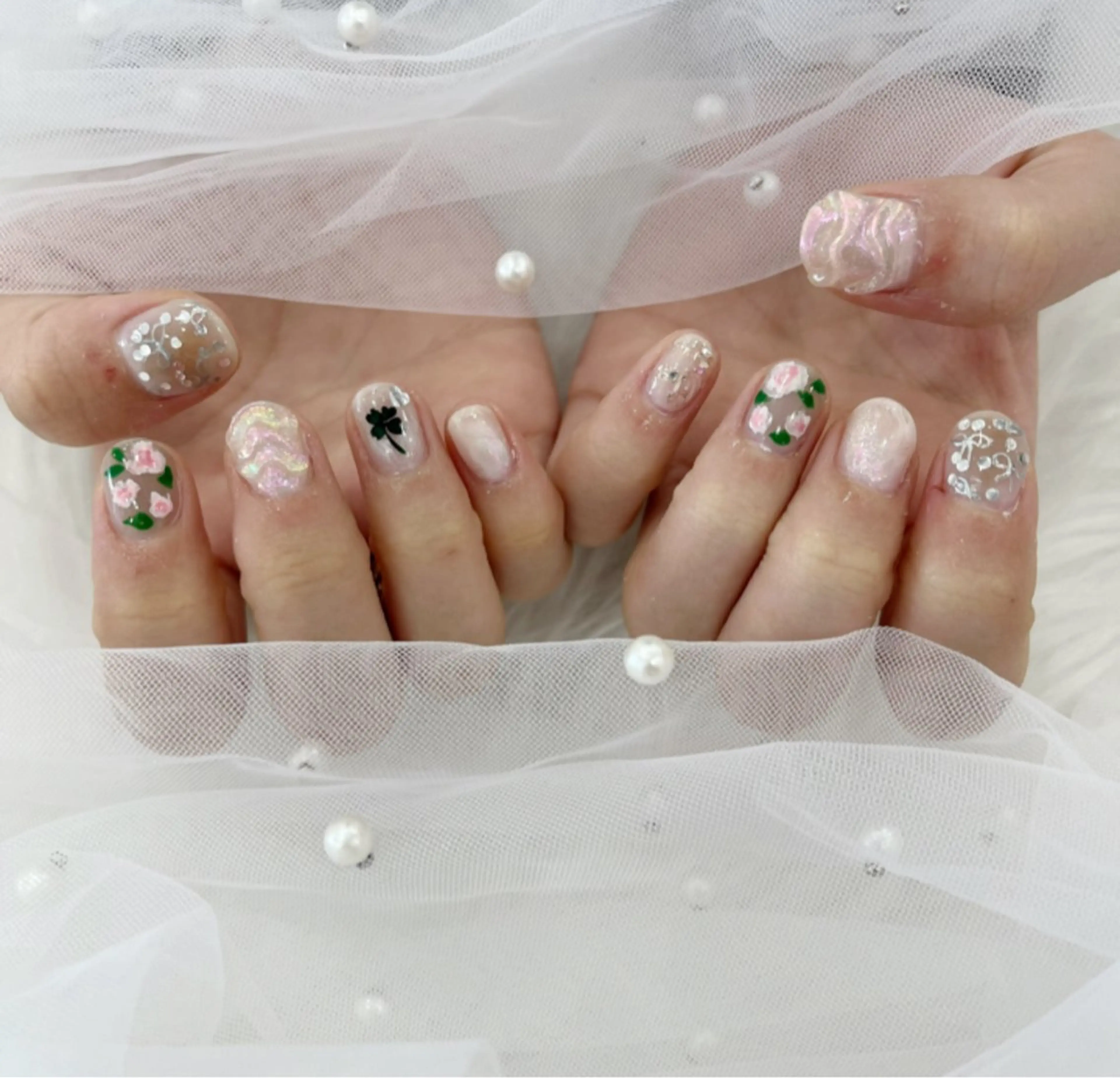 ネイル 長さ出し フットネイル ジェルネイル 韓国ネイル マグネットネイル #Amin nail salonのネイルデザイン