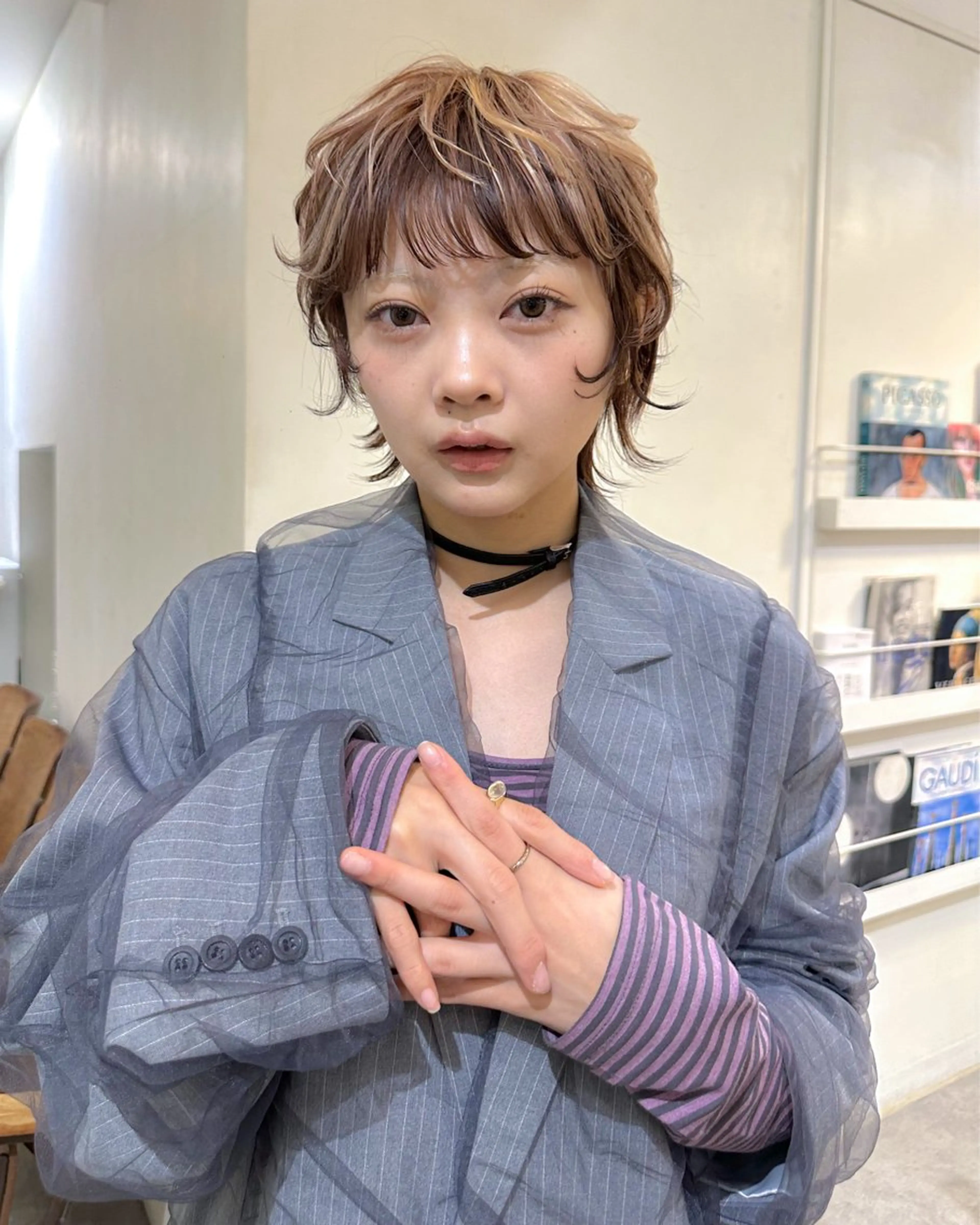 ショート ヘアカラー 似合わせカット ハイトーン/北村優人のヘアスタイル