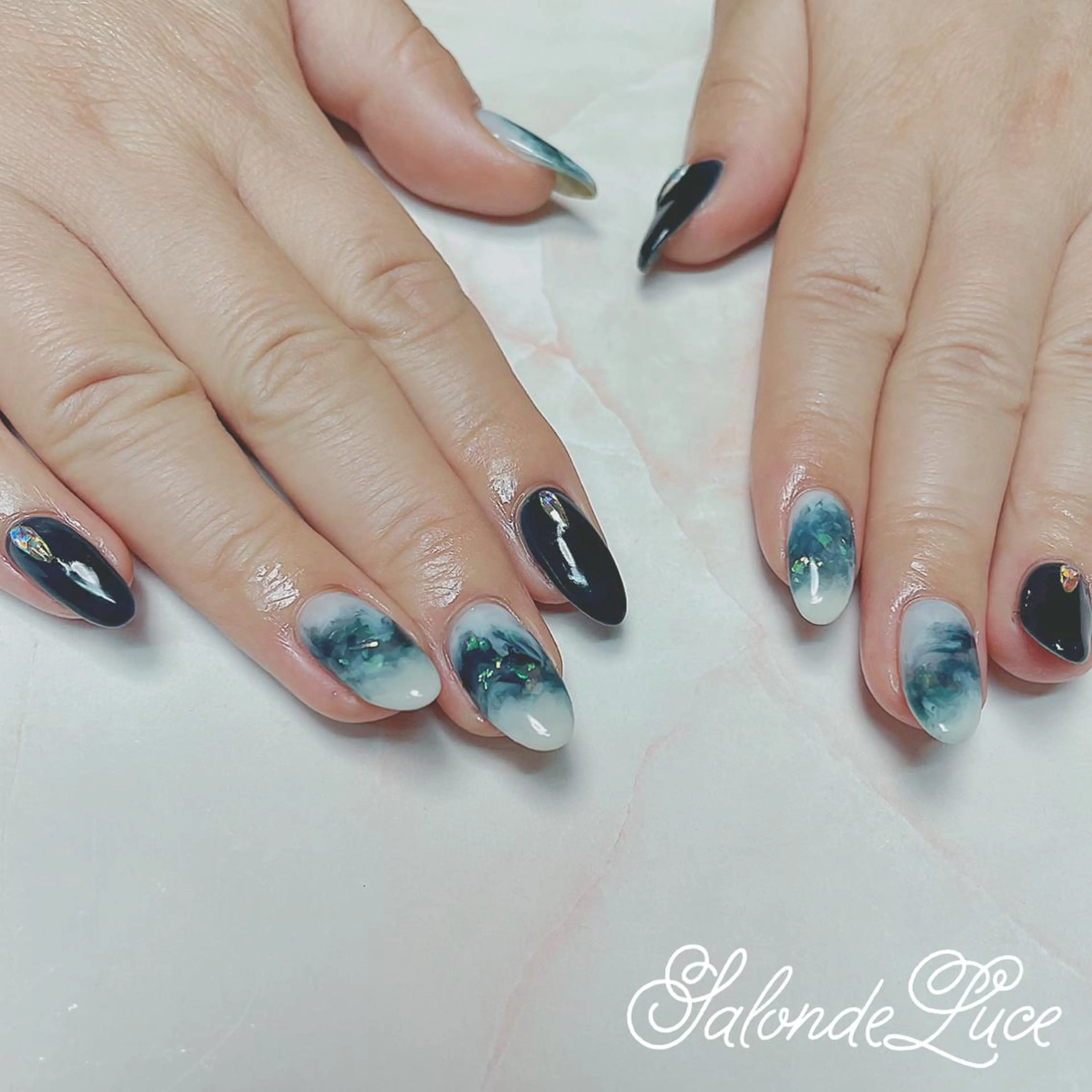 ネイル 大理石ネイル(マーブル) ニュアンスネイル Salon de Luceのネイルデザイン