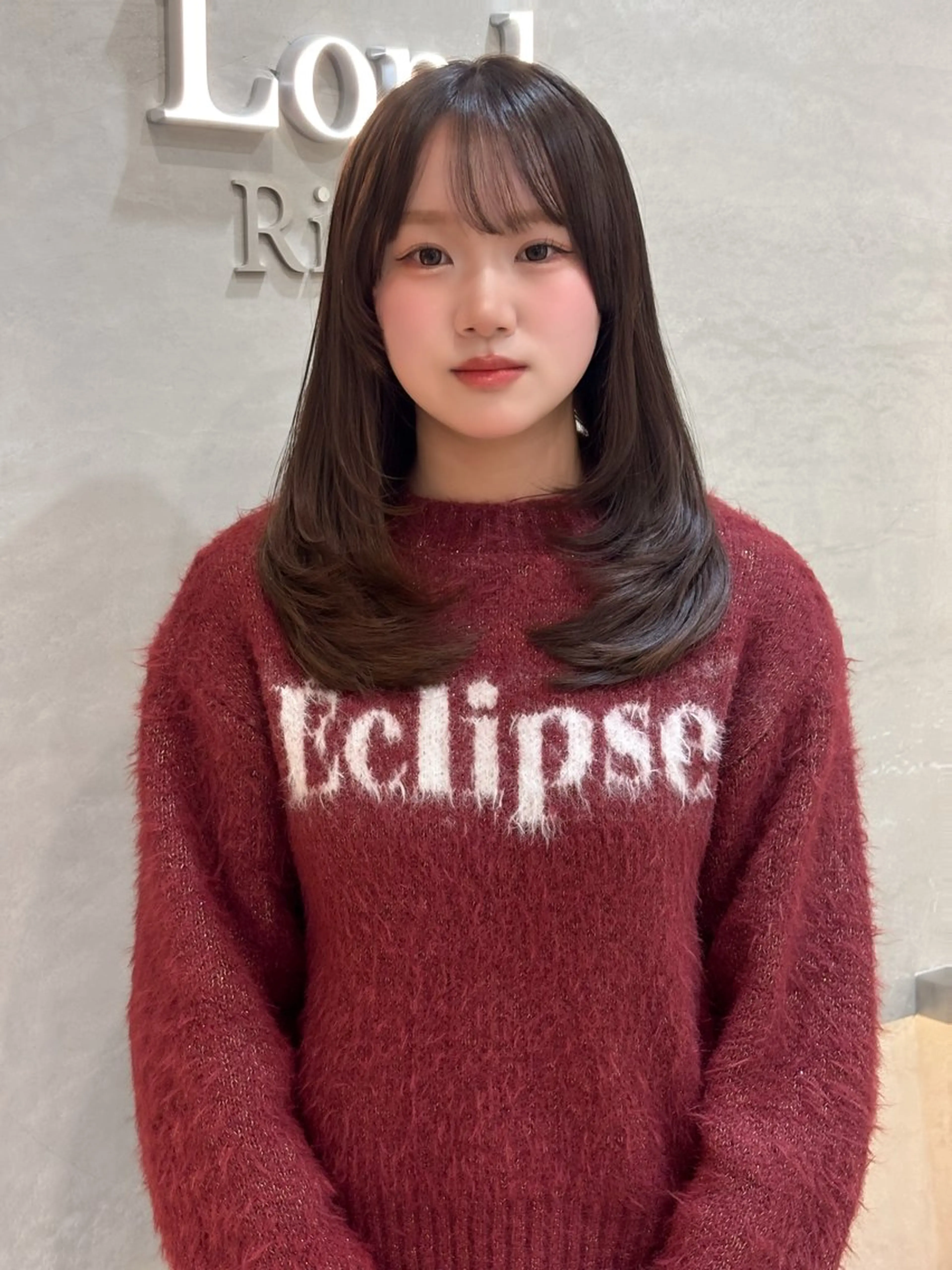 ミディアム カラー カット ヘアカラー レイヤー/韓国縮毛 矯正/nanokaのヘアスタイル