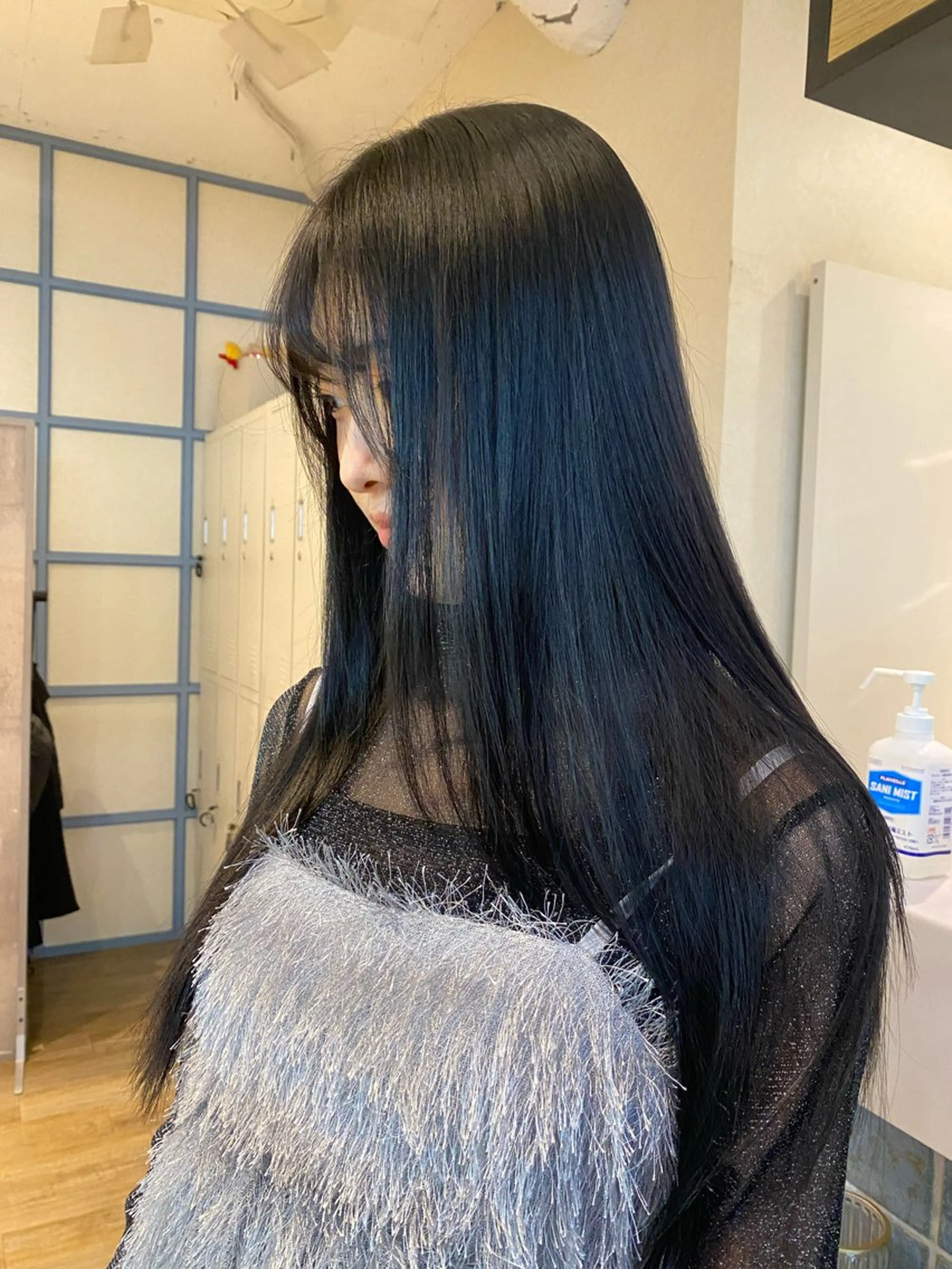 ロング カラー ブリーチ ブラウンカラー ダブルカラー イルミナカラー オリーブカラー N°+aero 😊れいか😊のヘアスタイル