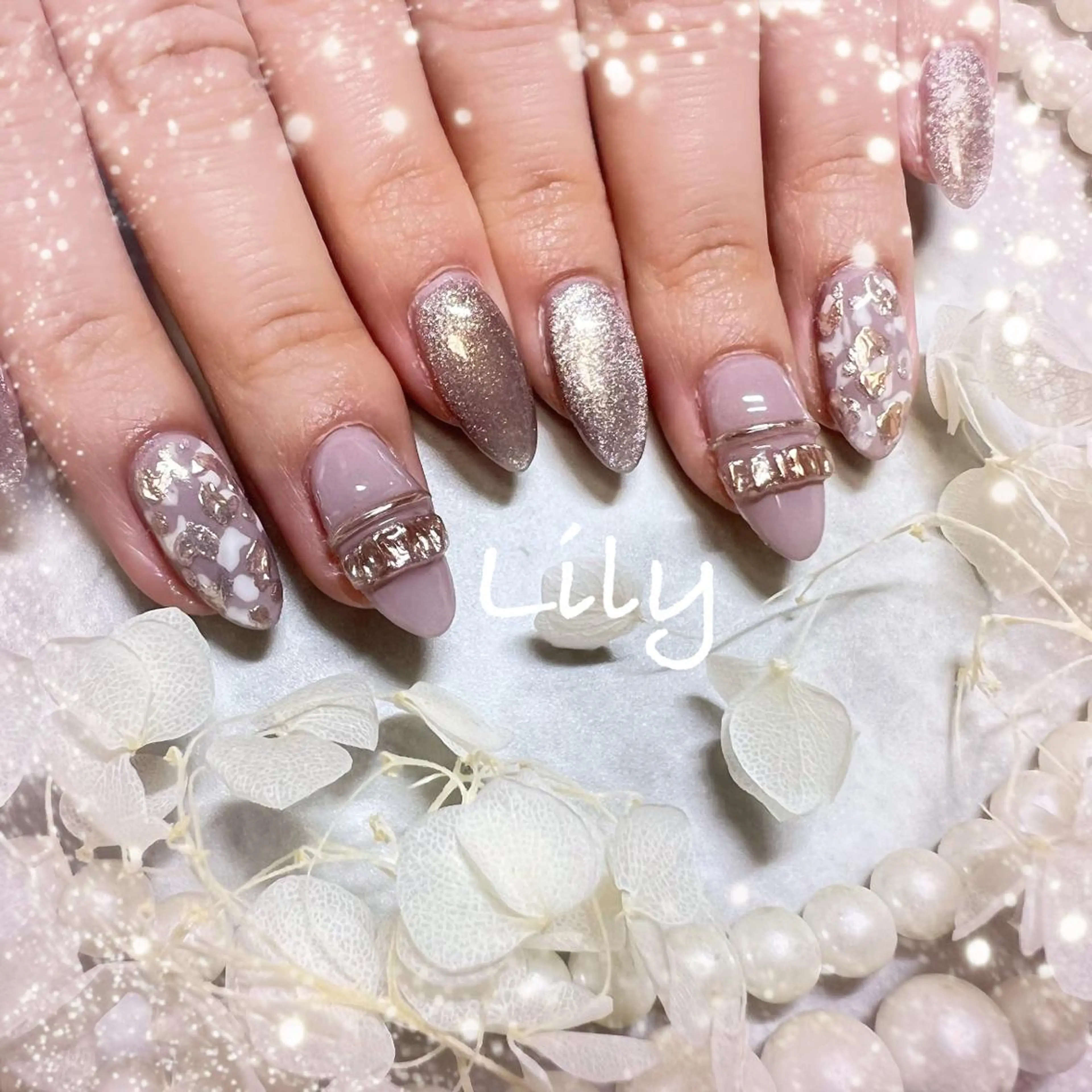 ネイル ハンドネイル Lily*nail 🌻Mii🌻のネイルデザイン