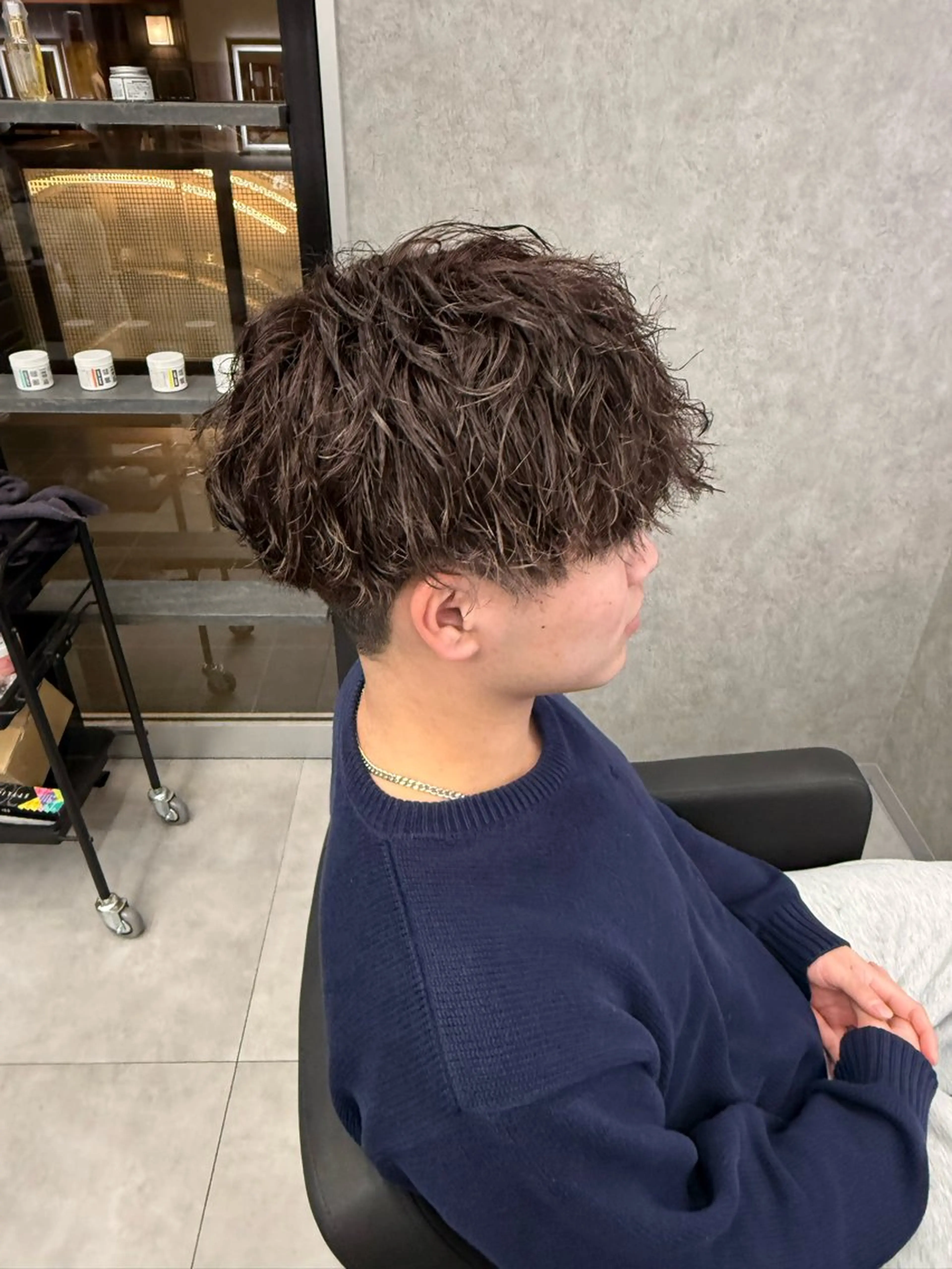 ミディアム カット パーマ 🔥メンズ特化🔥 春音のヘアスタイル