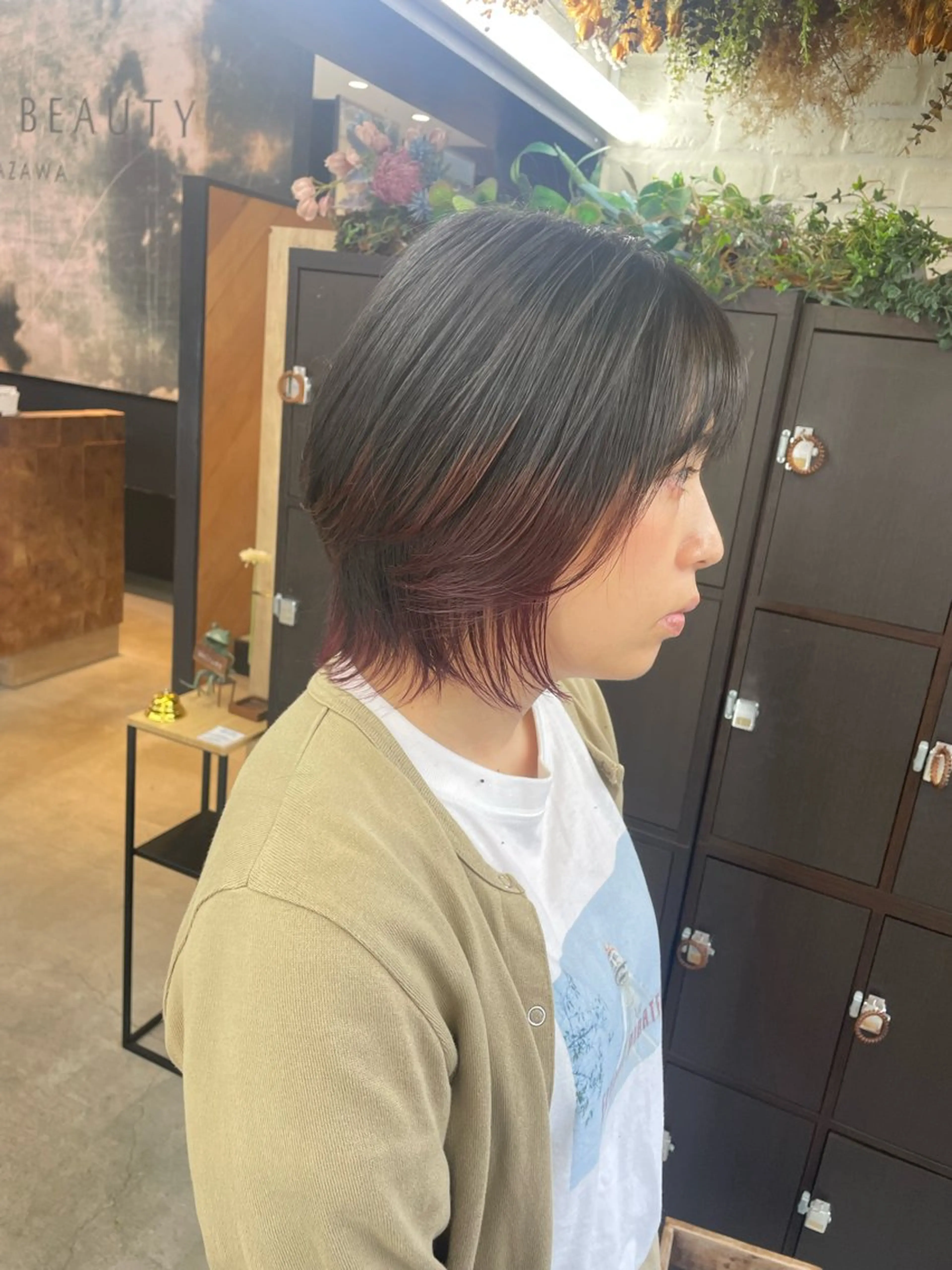 ショート ショートヘア ウルフカット カット ヘアカラー テラダ ユウシン西金沢のヘアスタイル