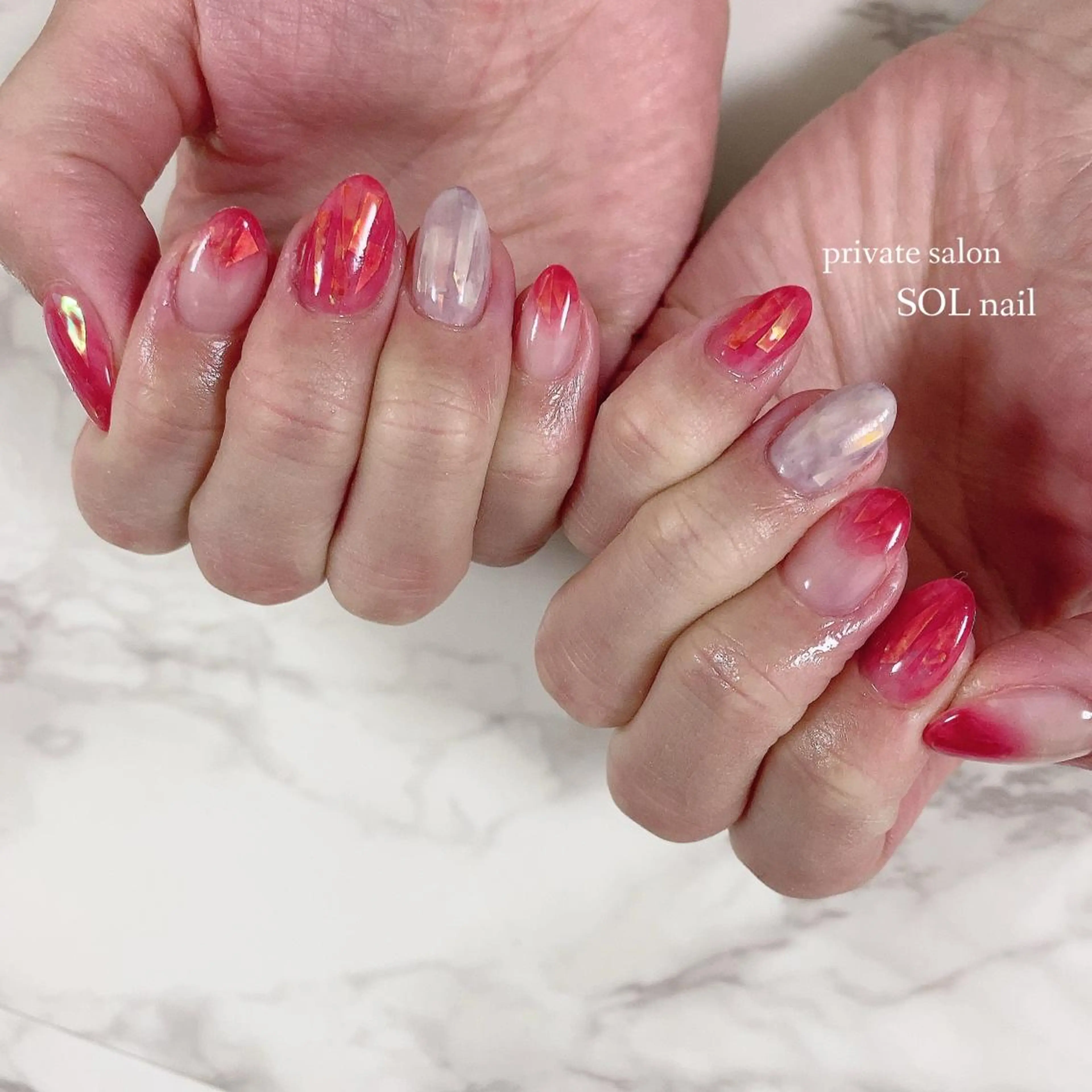 ネイル アートネイル ニュアンスネイル ハンドネイル SOL NAILのネイルデザイン