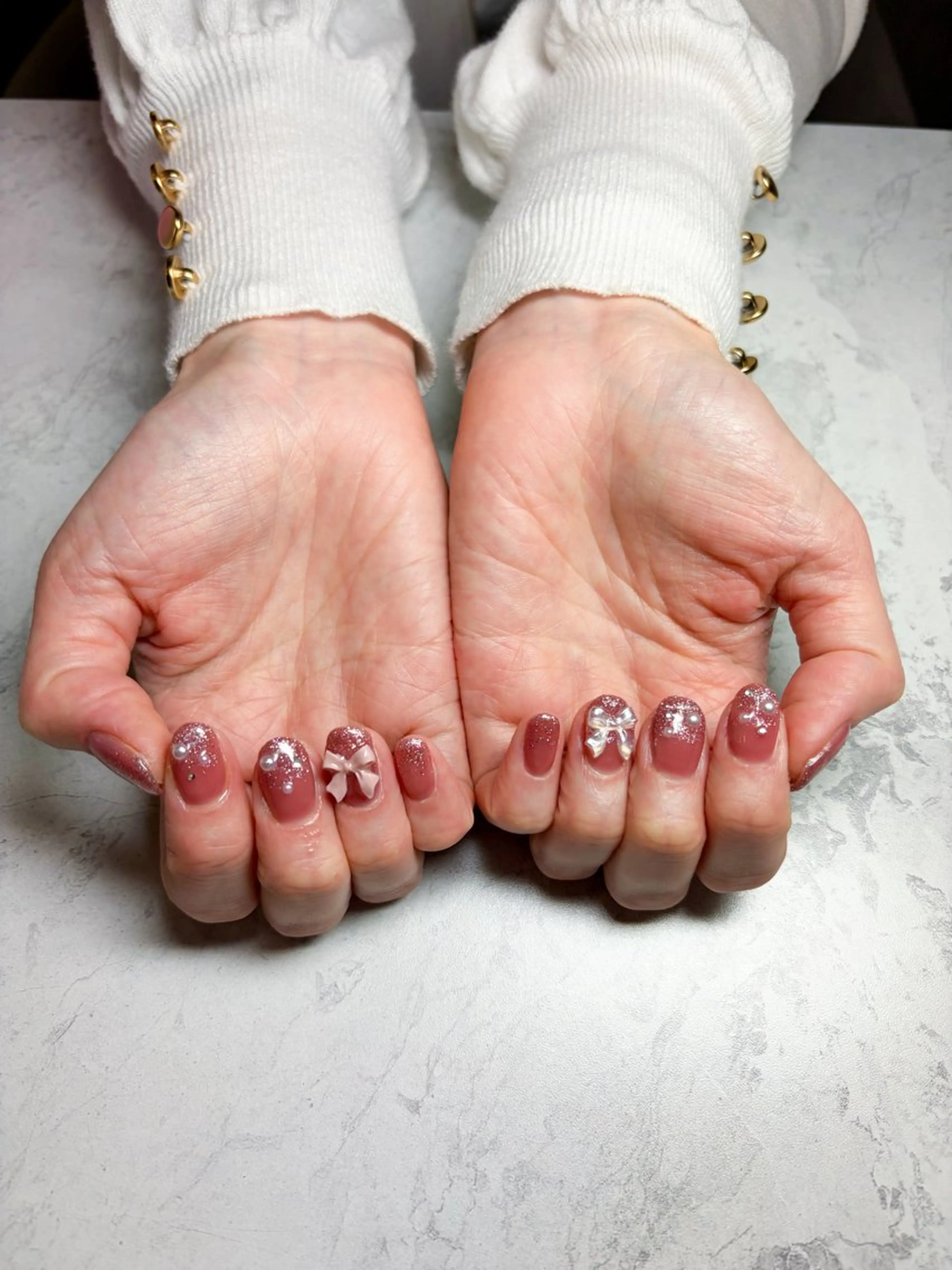 ネイル リボン nailme!/松下 侑未のネイルデザイン