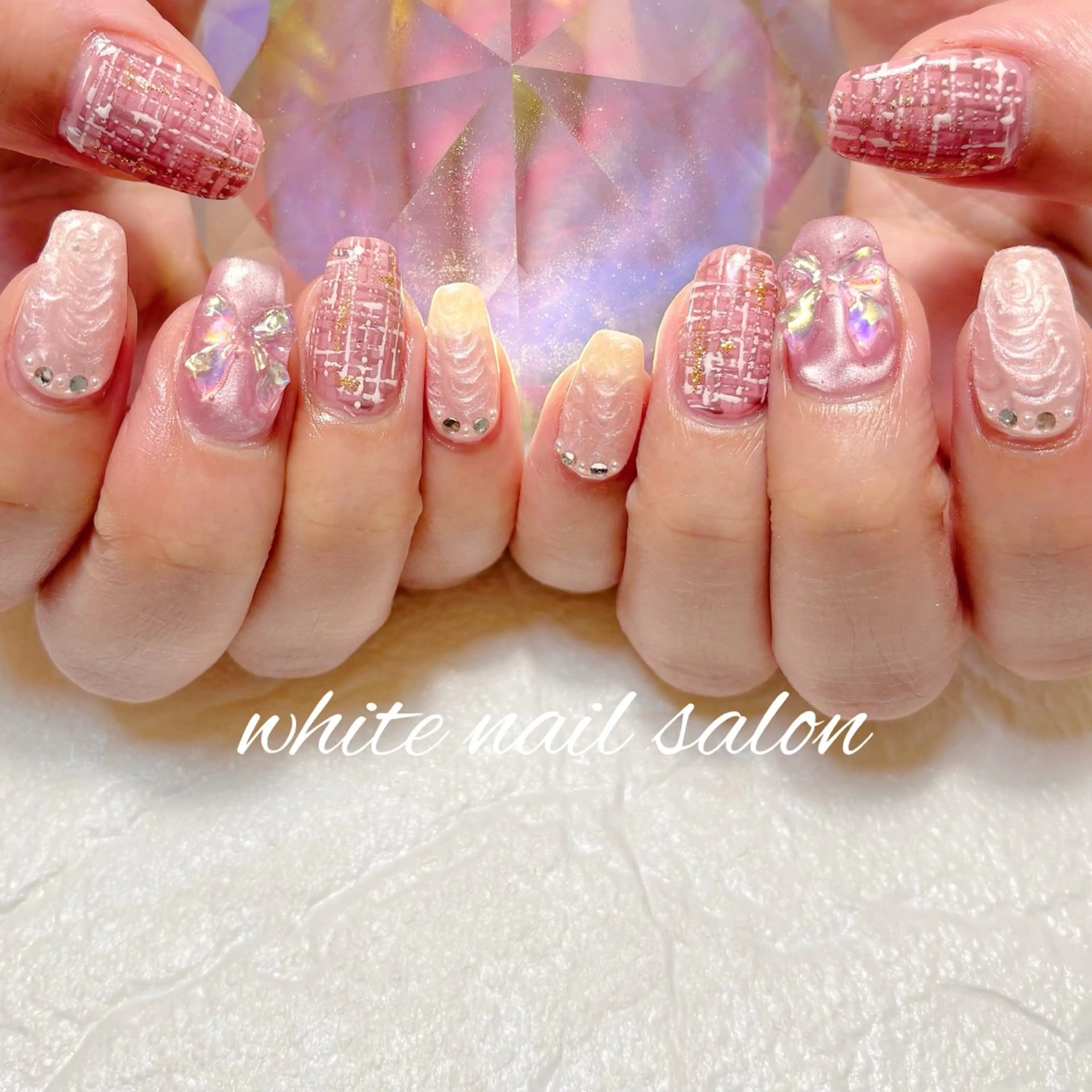 ネイル フットネイル ラメ(グリッター) ハンドネイル white nail salonのネイルデザイン