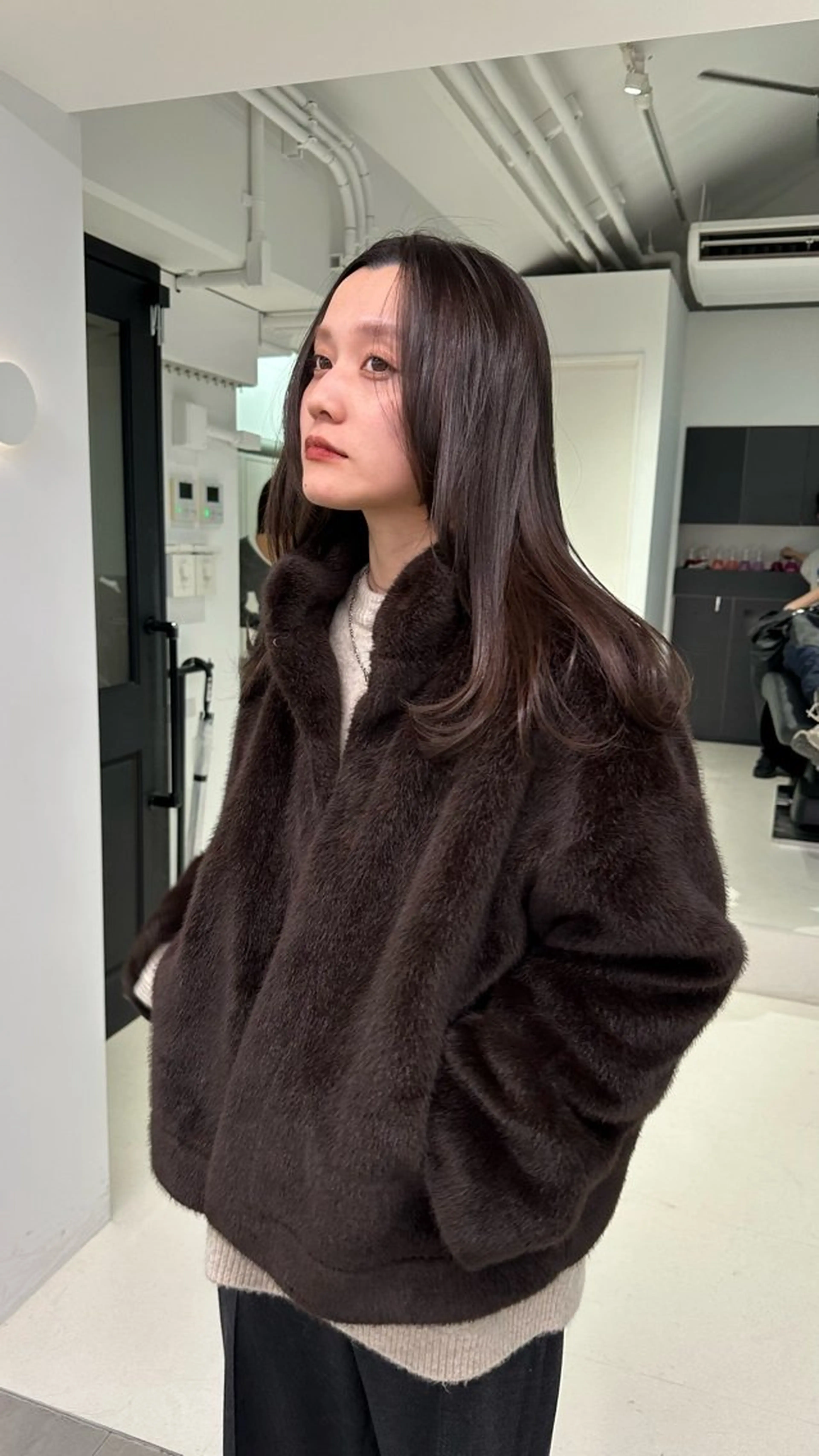 セミロング カラー ブリーチ ブラウンカラー ハイトーンカラー ブリーチなしカラー ボブ カット ヘアカラー トリートメント REINA☁️透明感 カラー/ぷつっと♡のヘアスタイル