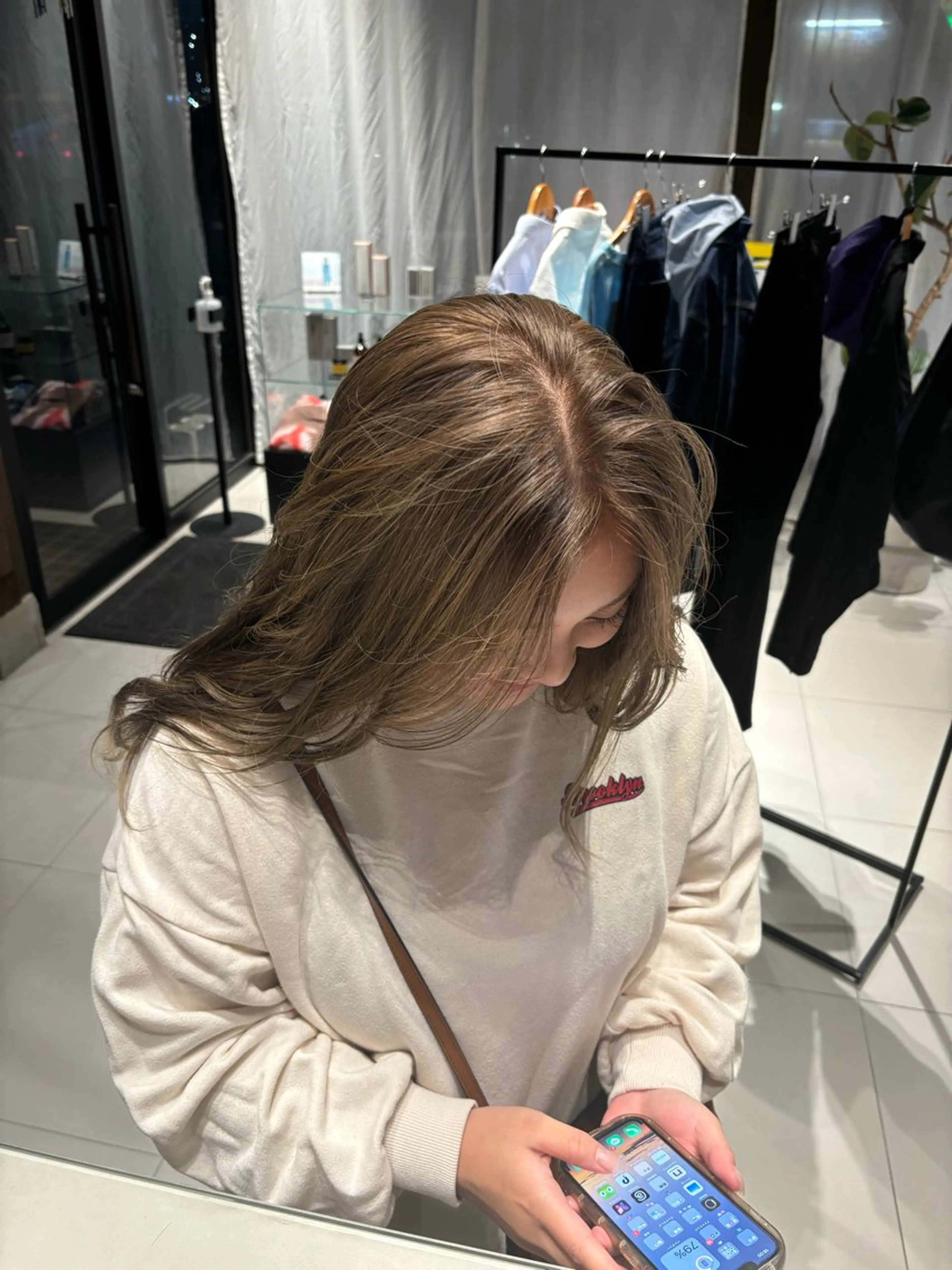 ロング カラー 透明感カラー NANAKO benji 香椎のヘアスタイル