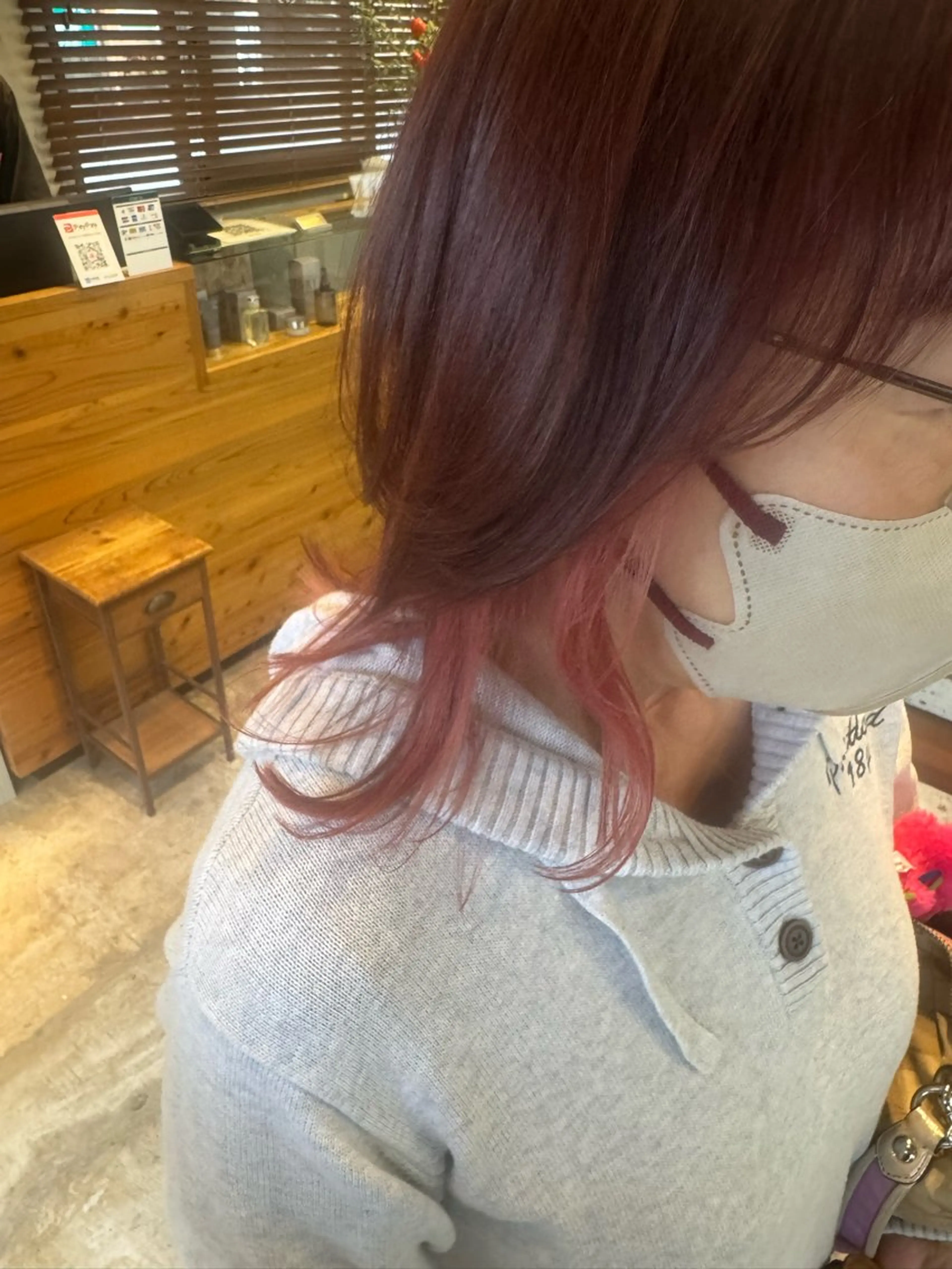 カラー インナーカラー ピンクカラー 木藤 美朝のヘアスタイル