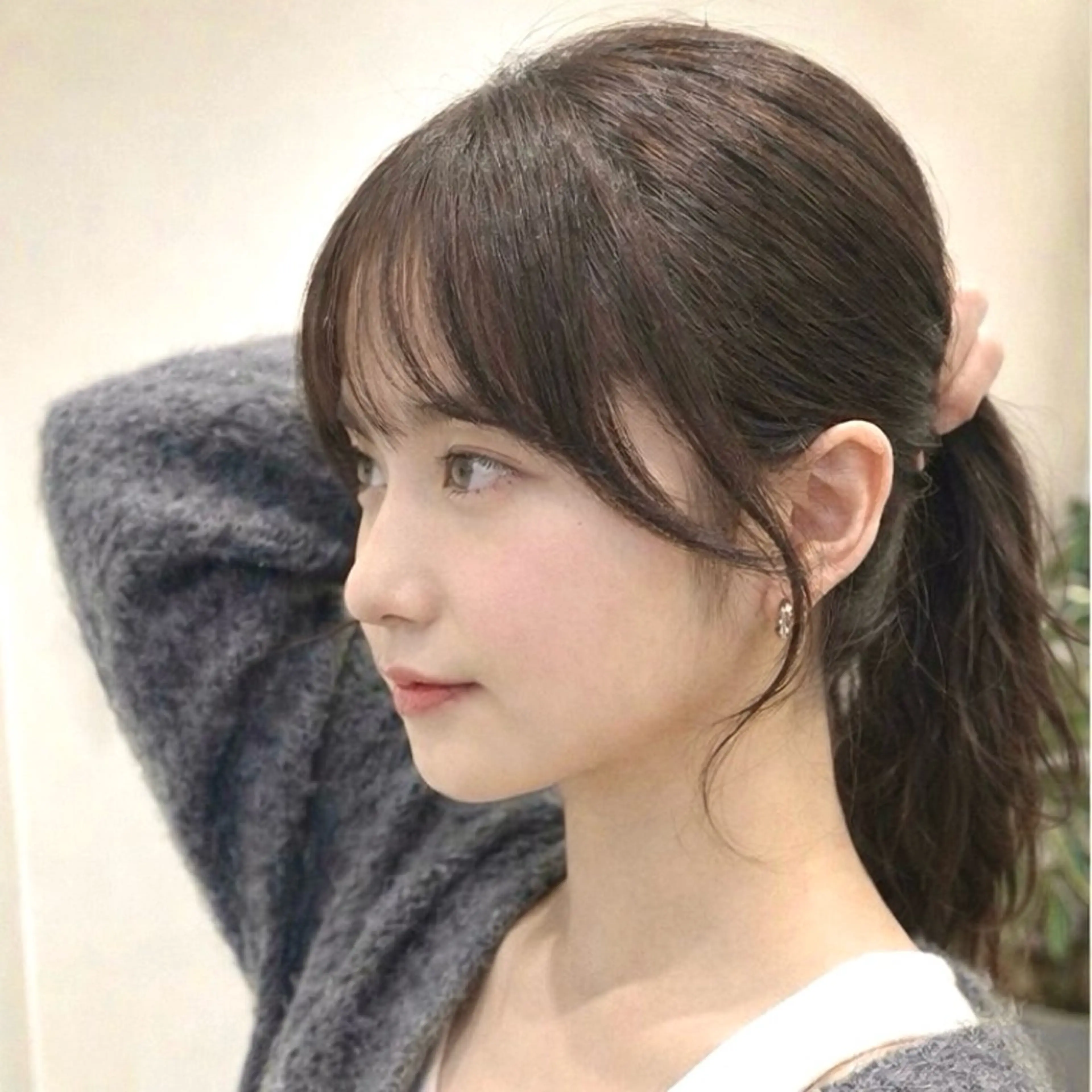 セミロング カラー 小顔カット/縮毛矯正 吉田ひろのじょうのヘアスタイル