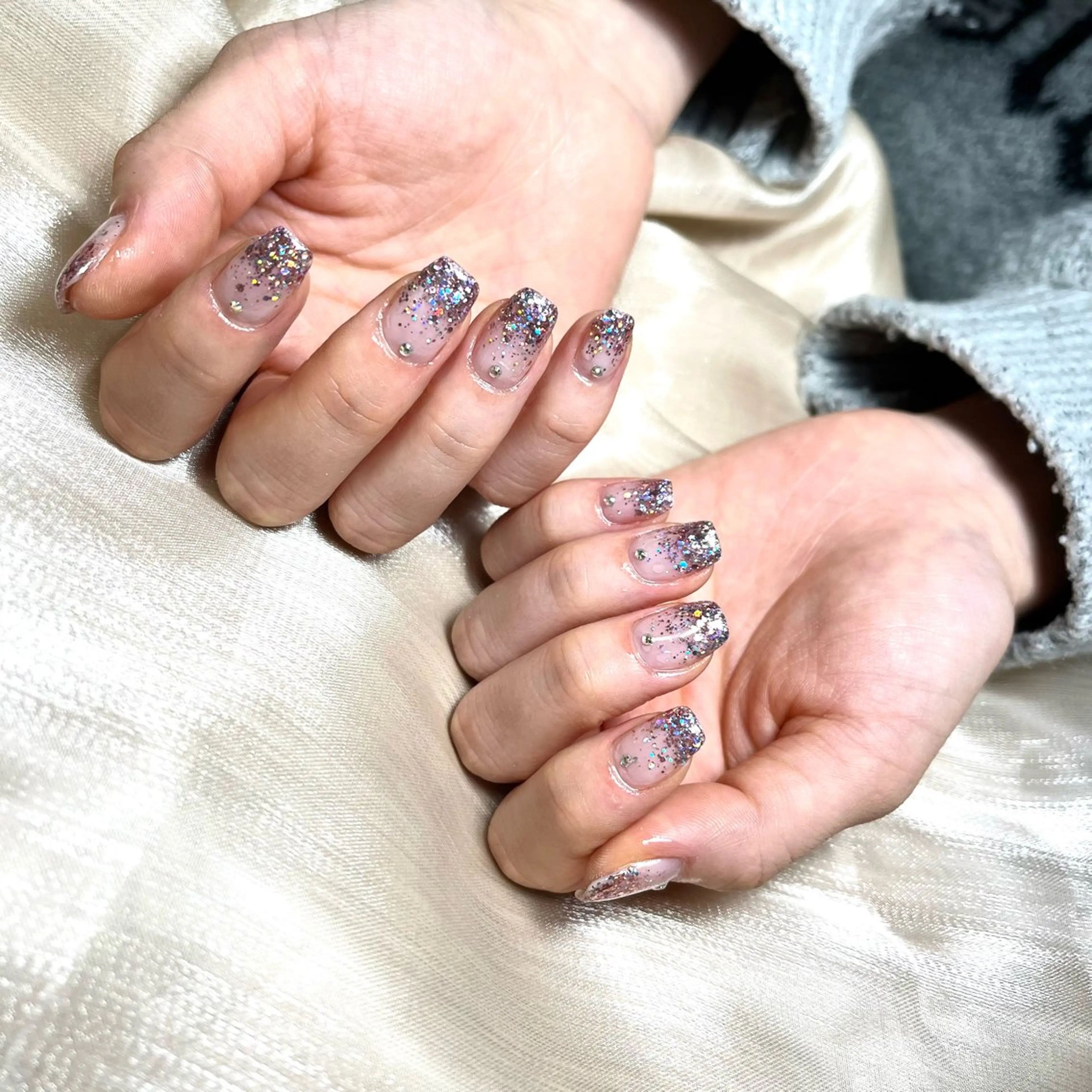 ネイル グラデーション ラメ(グリッター) ラメグラデーション Fairy Nailのネイルデザイン