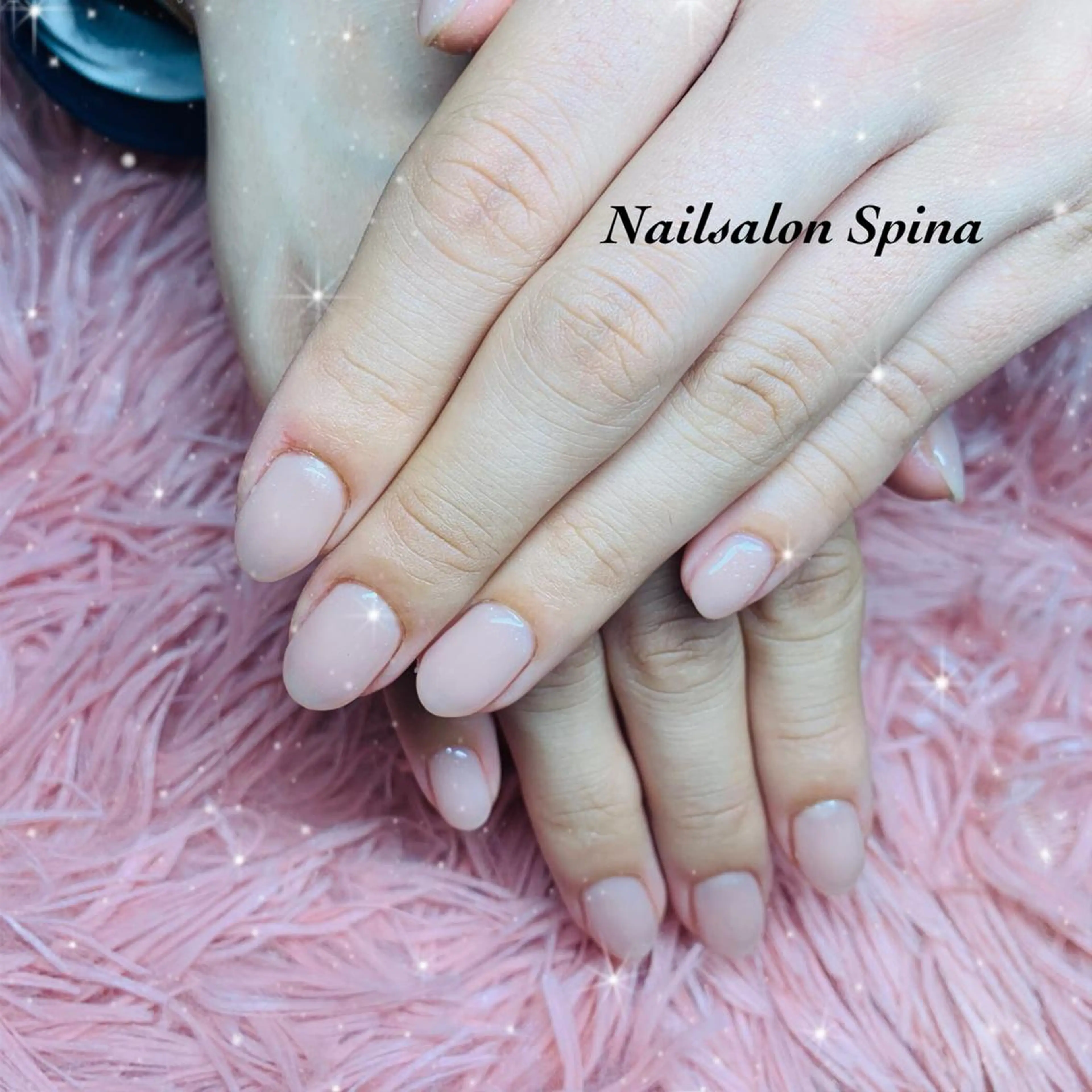 ネイル アートネイル ジェルネイル ワンカラーネイル ピンク ピンクベージュ Nail&Eye Spina 琴美のマツエク・マツパデザイン
