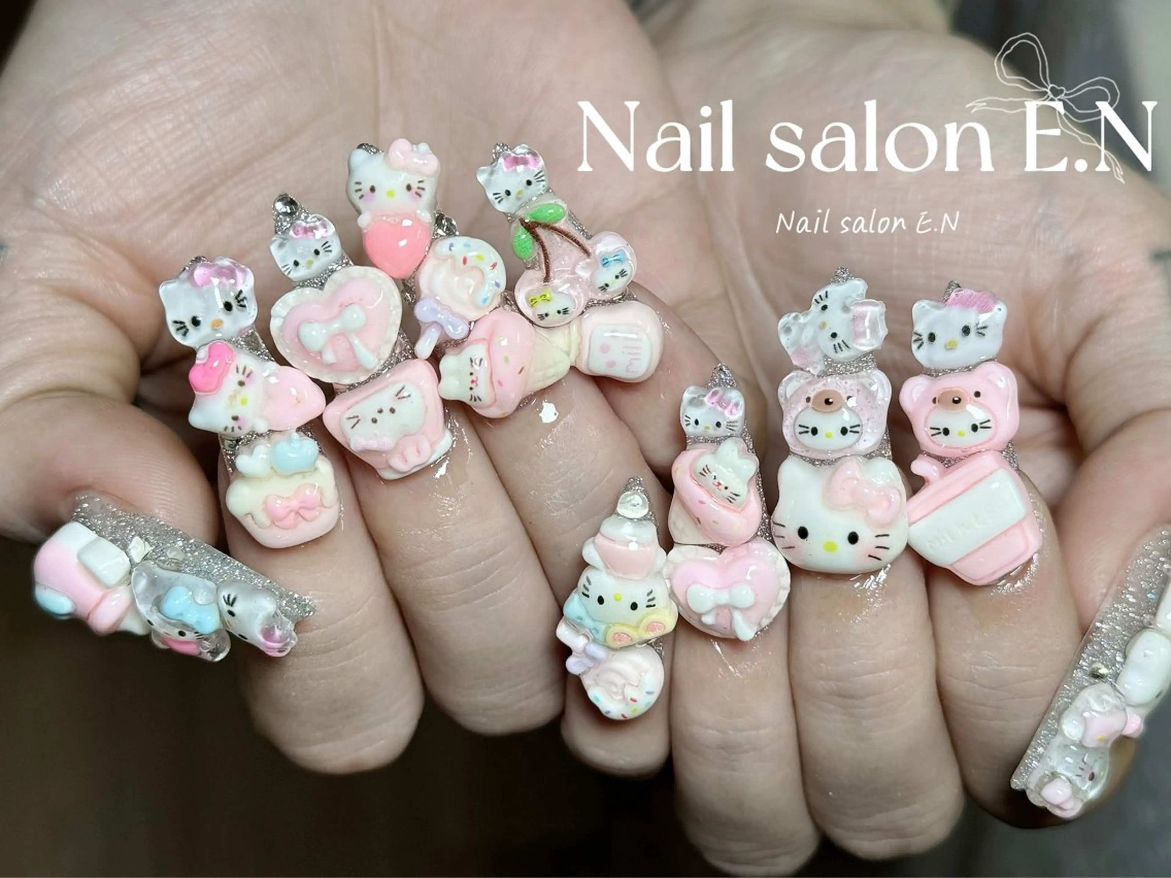 ネイル アートネイル オーロラネイル ブラウン クリアネイル フレンチネイル ハンドネイル E.N🦋 長さ出し/持ち込みのネイルデザイン