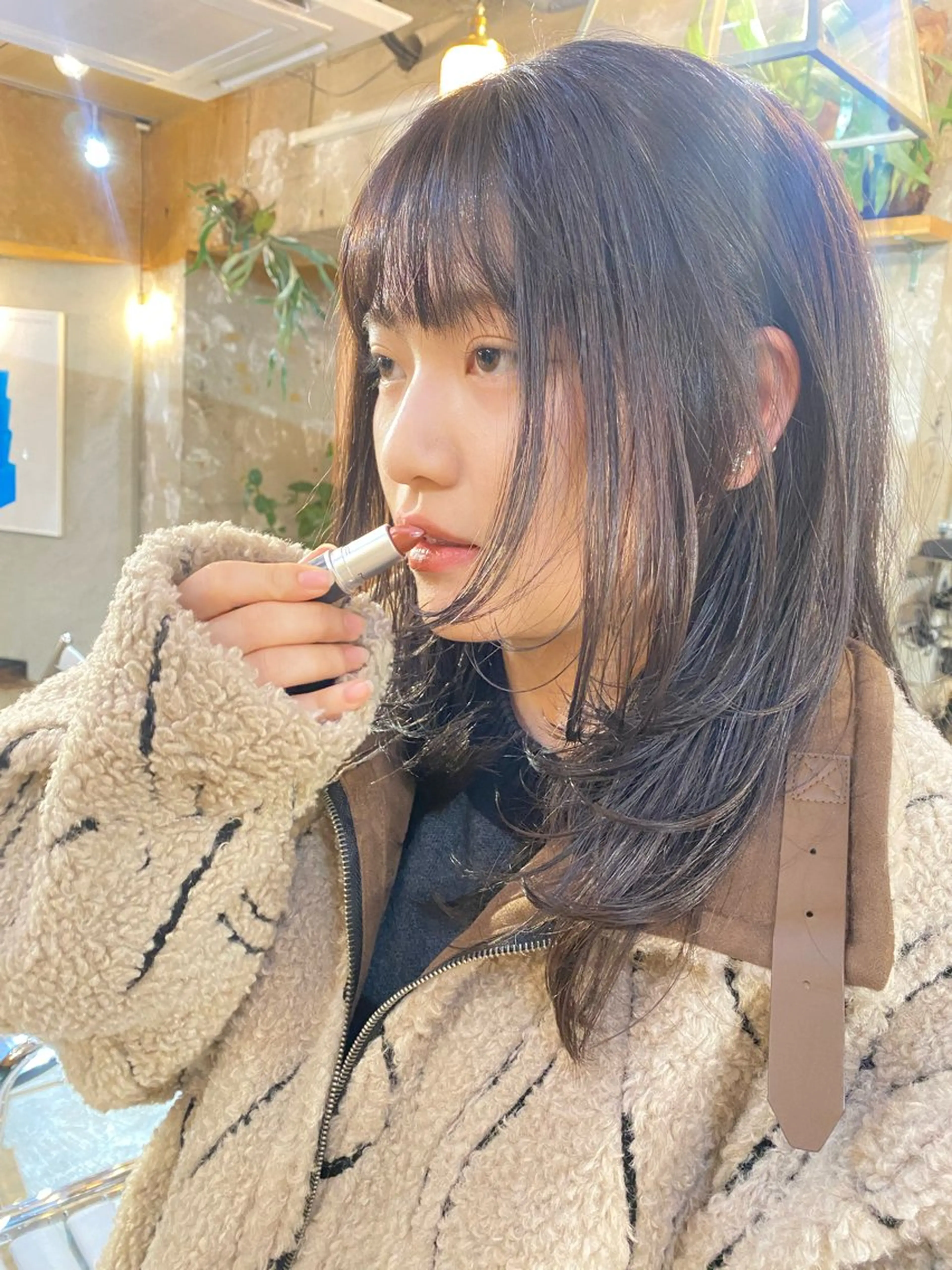 セミロング カラー カット 竹内 柚子のヘアスタイル