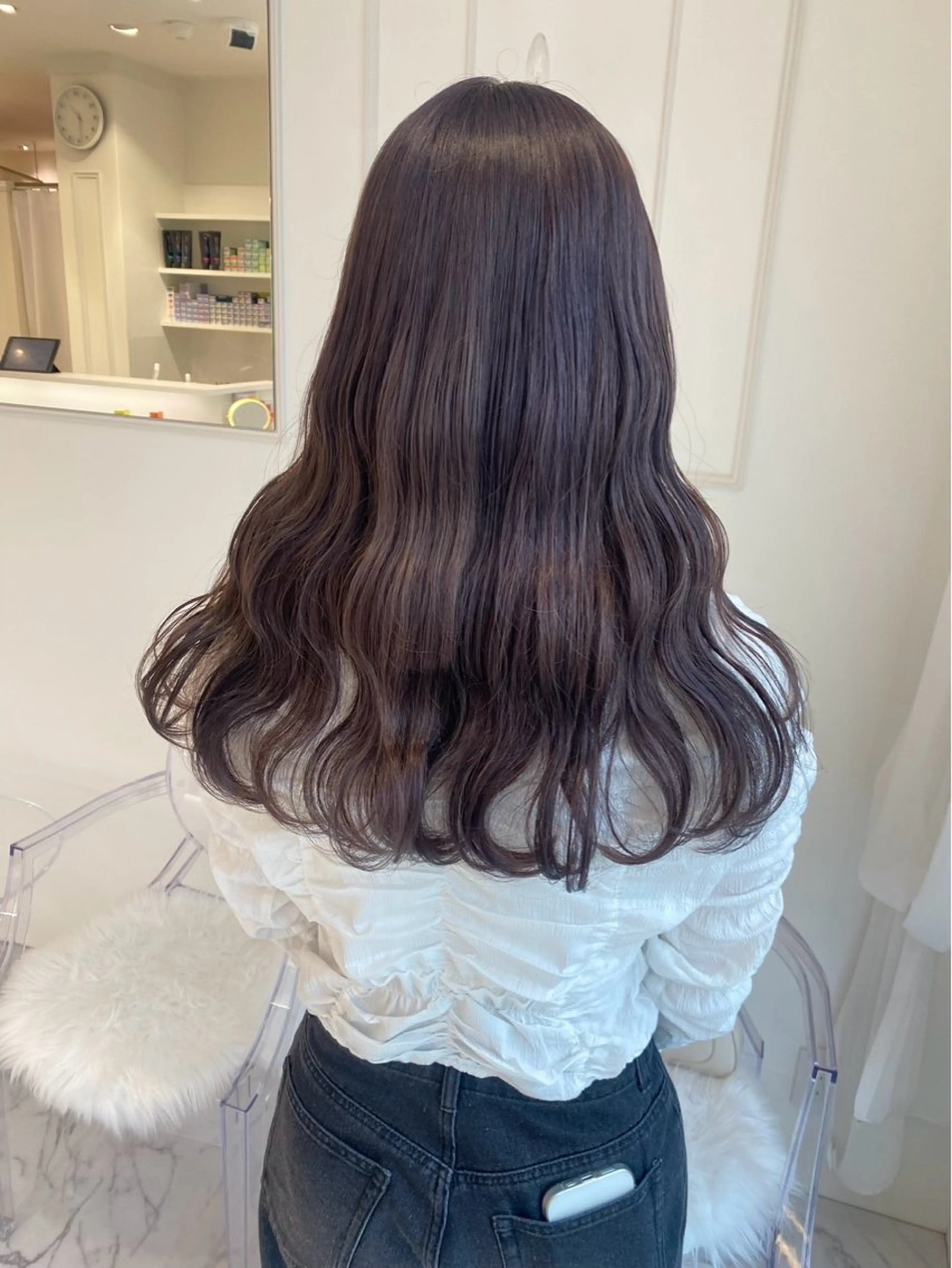 ロング カラー ParveMix 楠本結菜のヘアスタイル