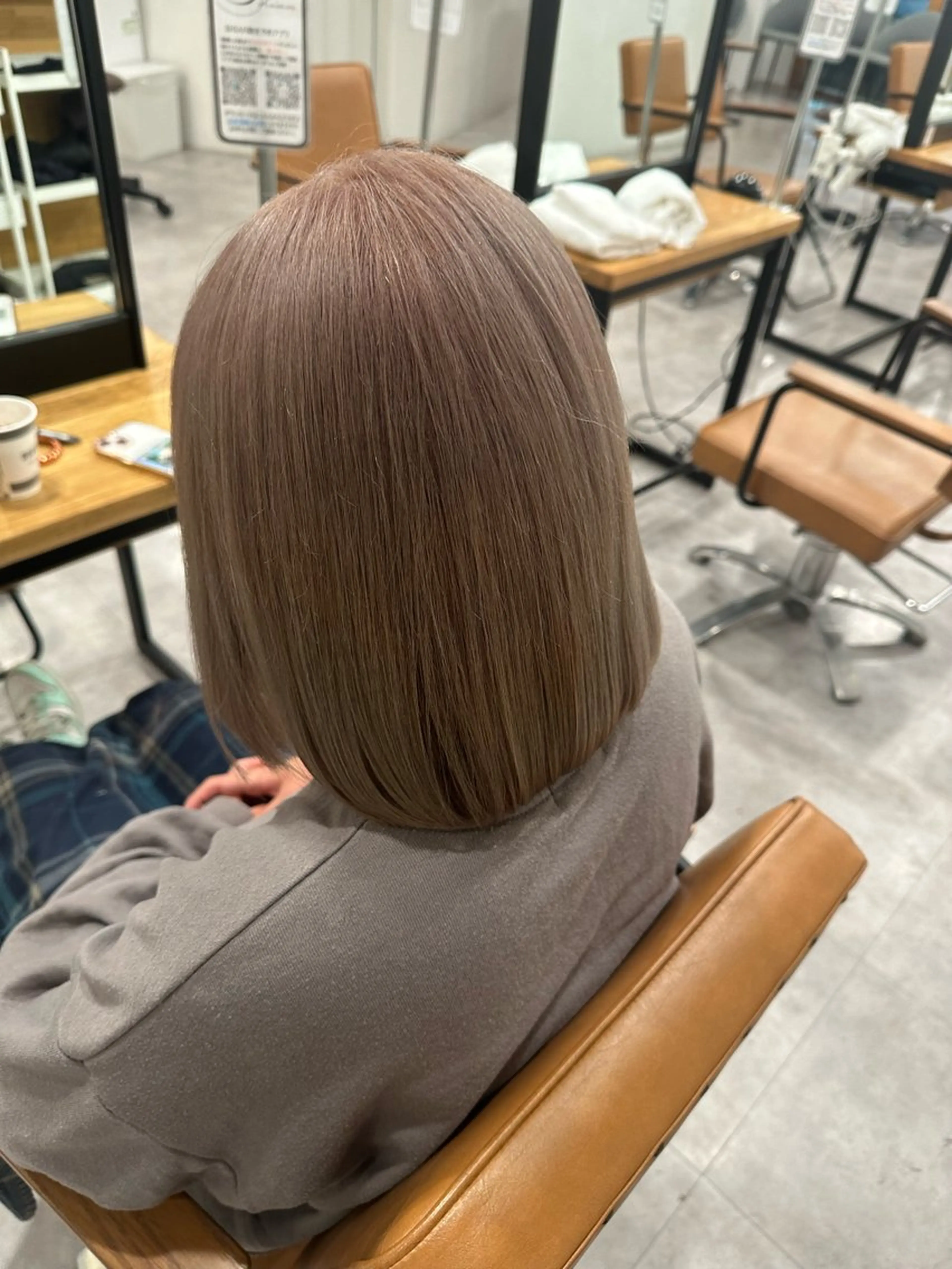 ミディアム カラー グレージュ ミルクティーグレージュ SHIAN橋本 🌷うい🌷のヘアスタイル