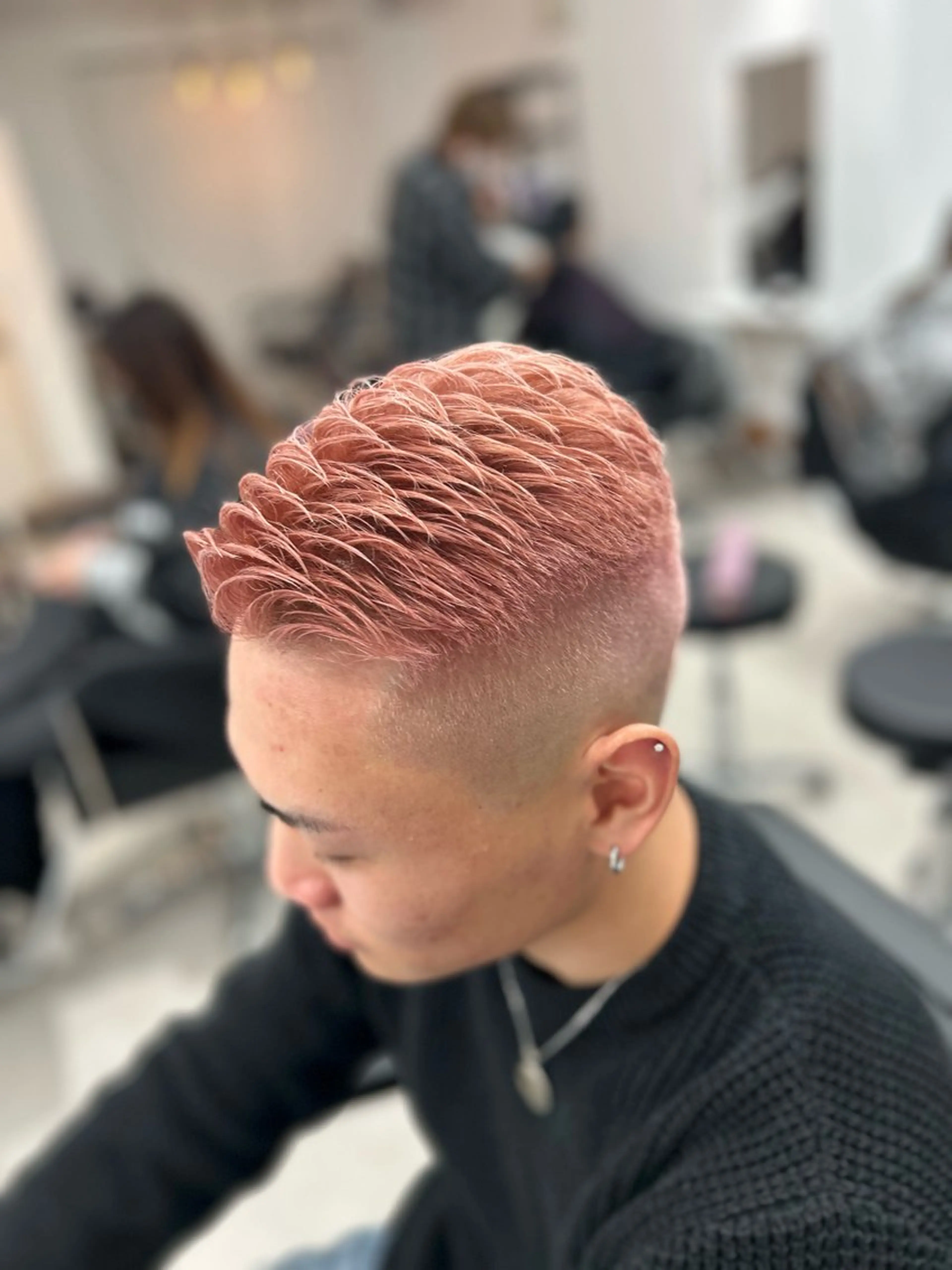 カラー メンズ ヘアカラー ブリーチ/ベージュ /レイヤー/ひよりのヘアスタイル