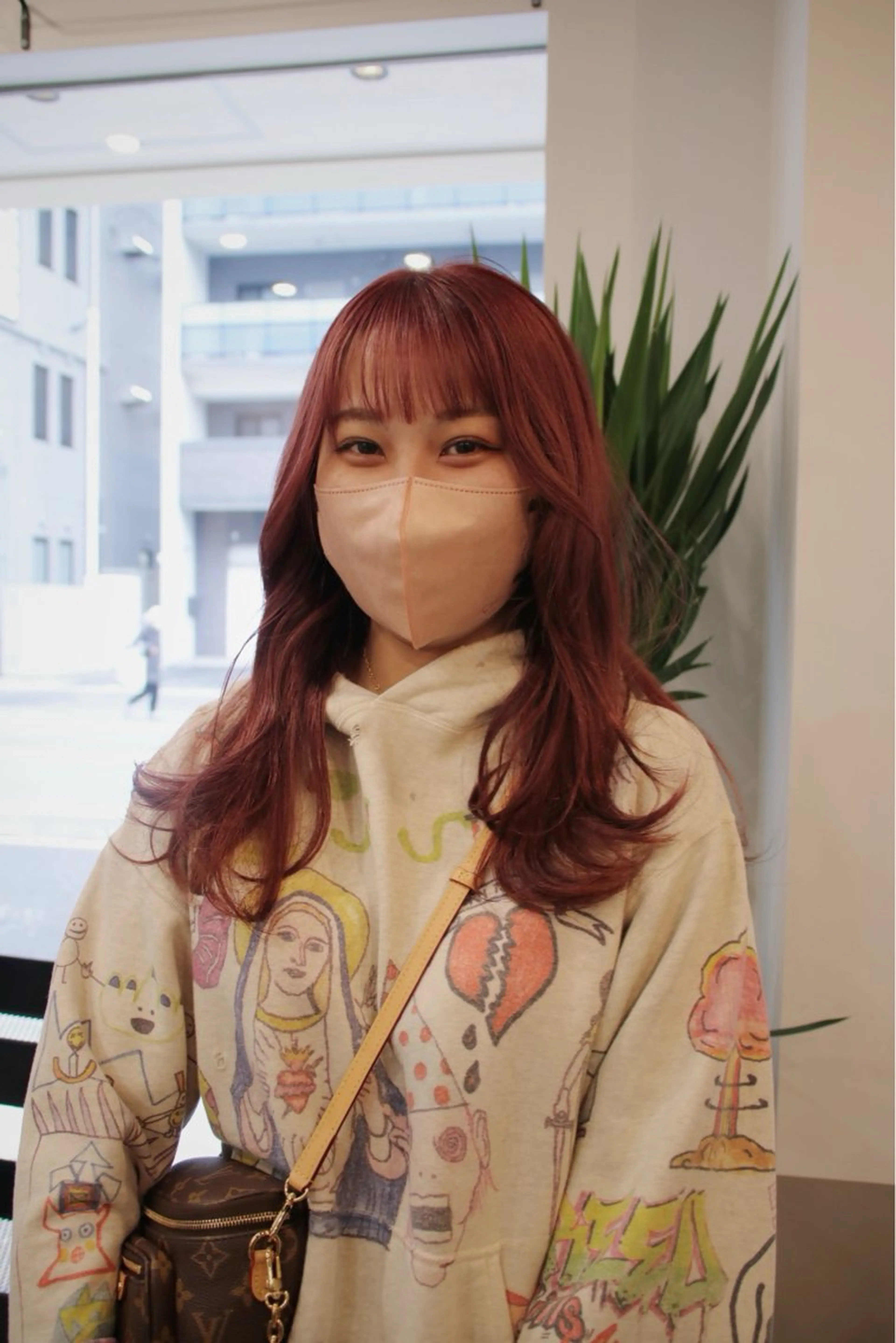 ロング カラー ブリーチ ピンクカラー dogstar小林諒 パーマ/レイヤーのヘアスタイル