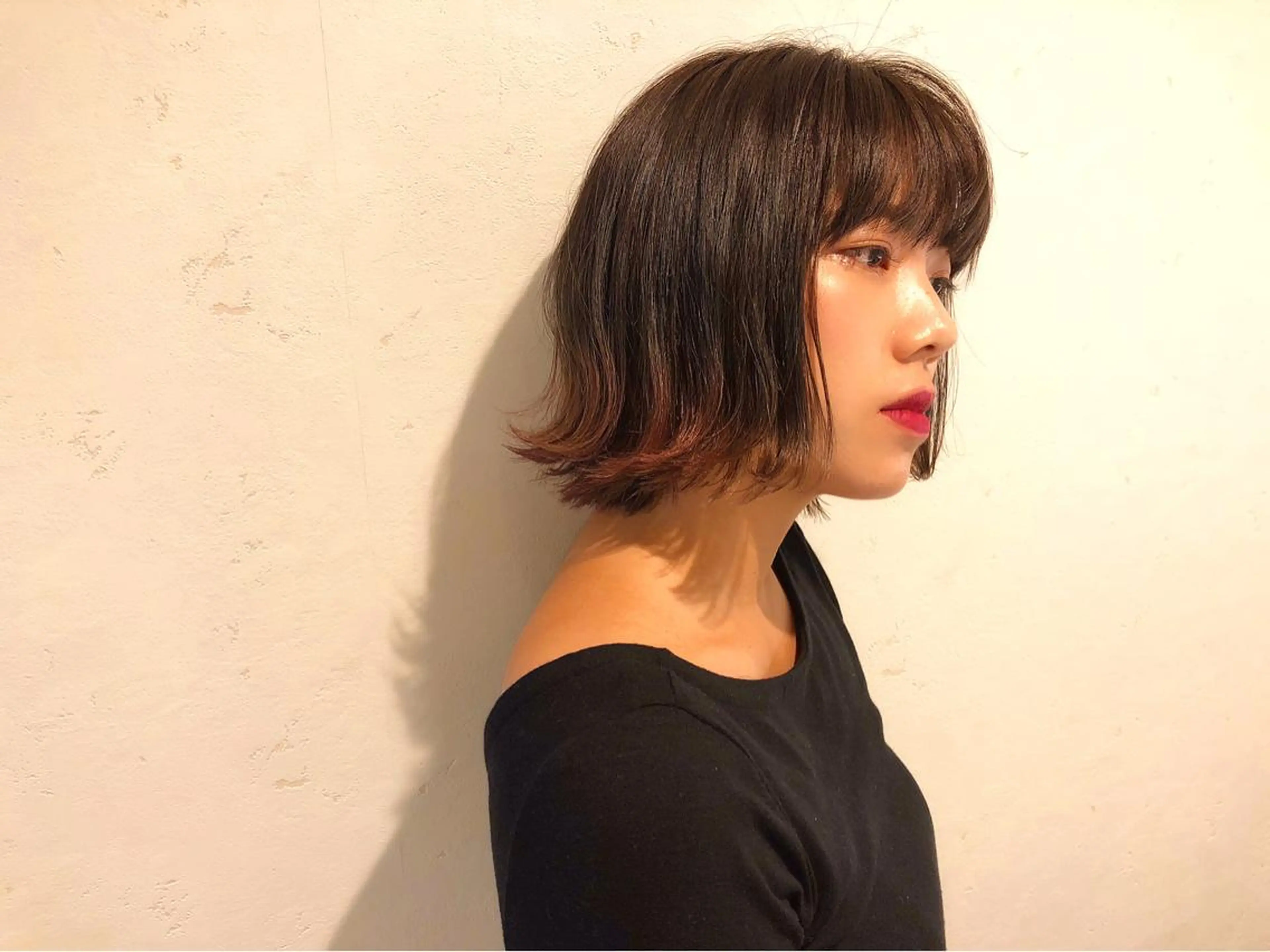 ミディアム カラー 伊藤 さやかのヘアスタイル