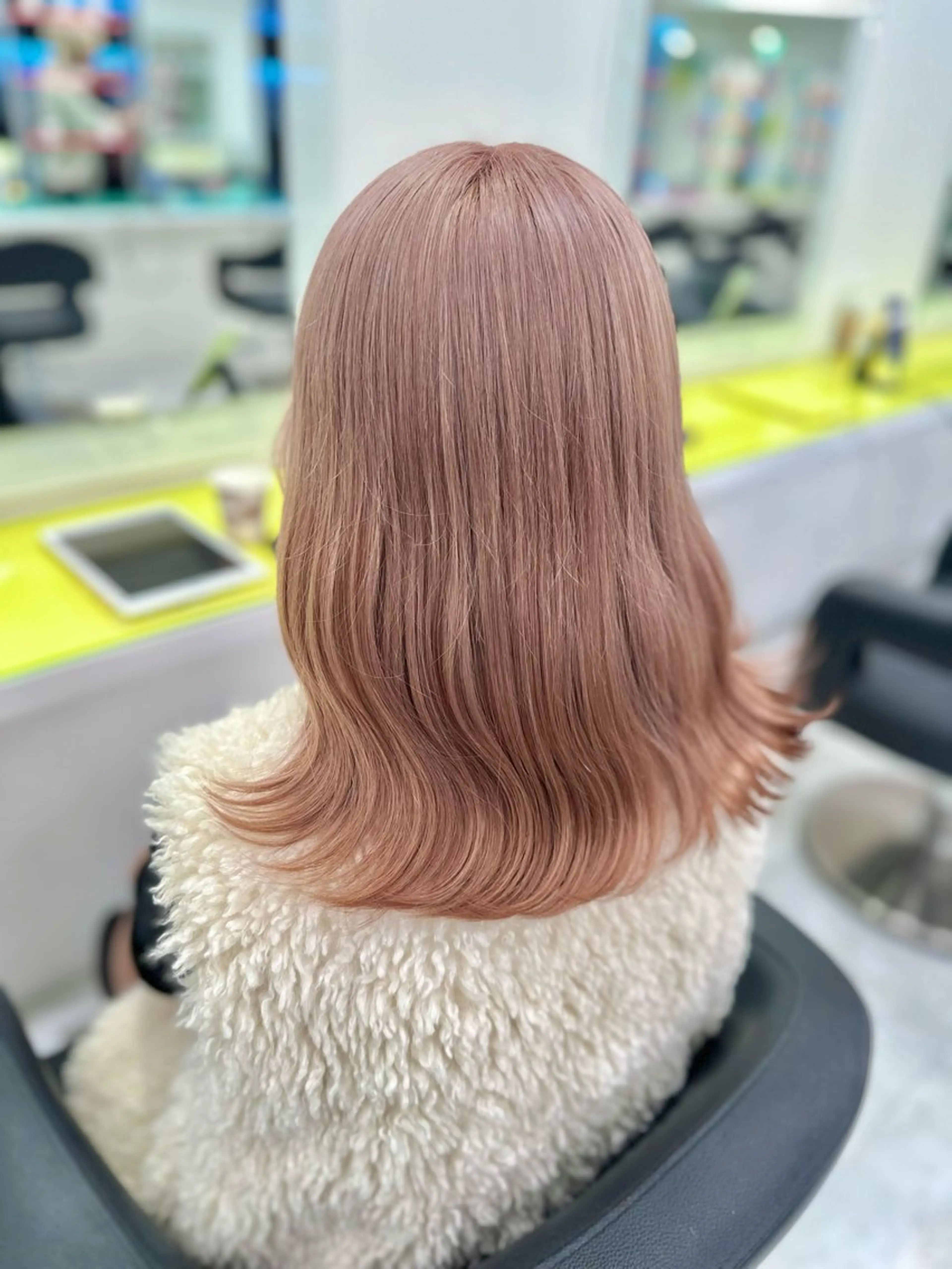 ミディアム カラー ブリーチ ピンクカラー トリートメント ♡ダブルカラー特化♡ miyuのヘアスタイル