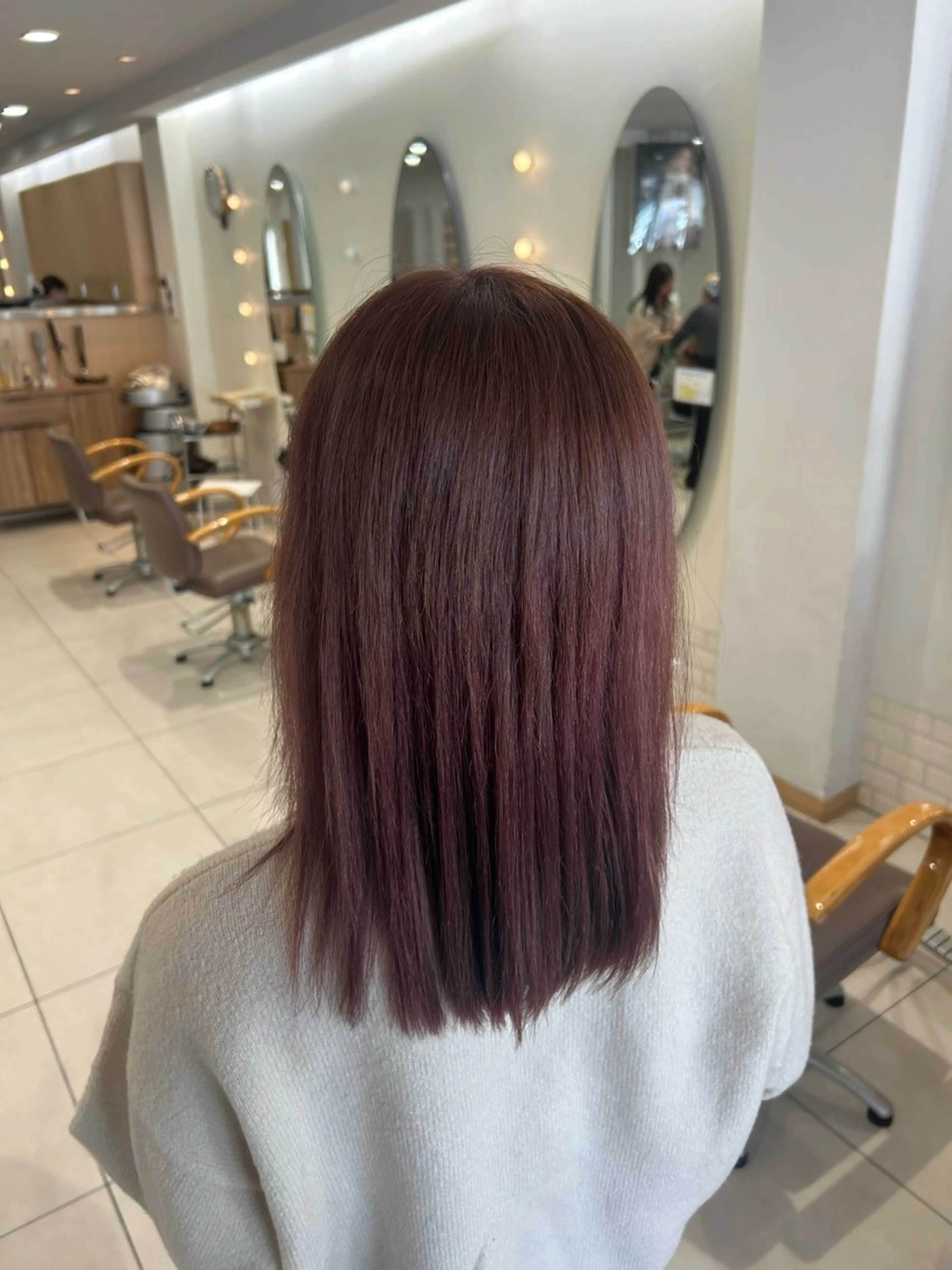 ミディアム カラー ブリーチ ブラウンカラー イルミナカラー 榊原 純佑のヘアスタイル