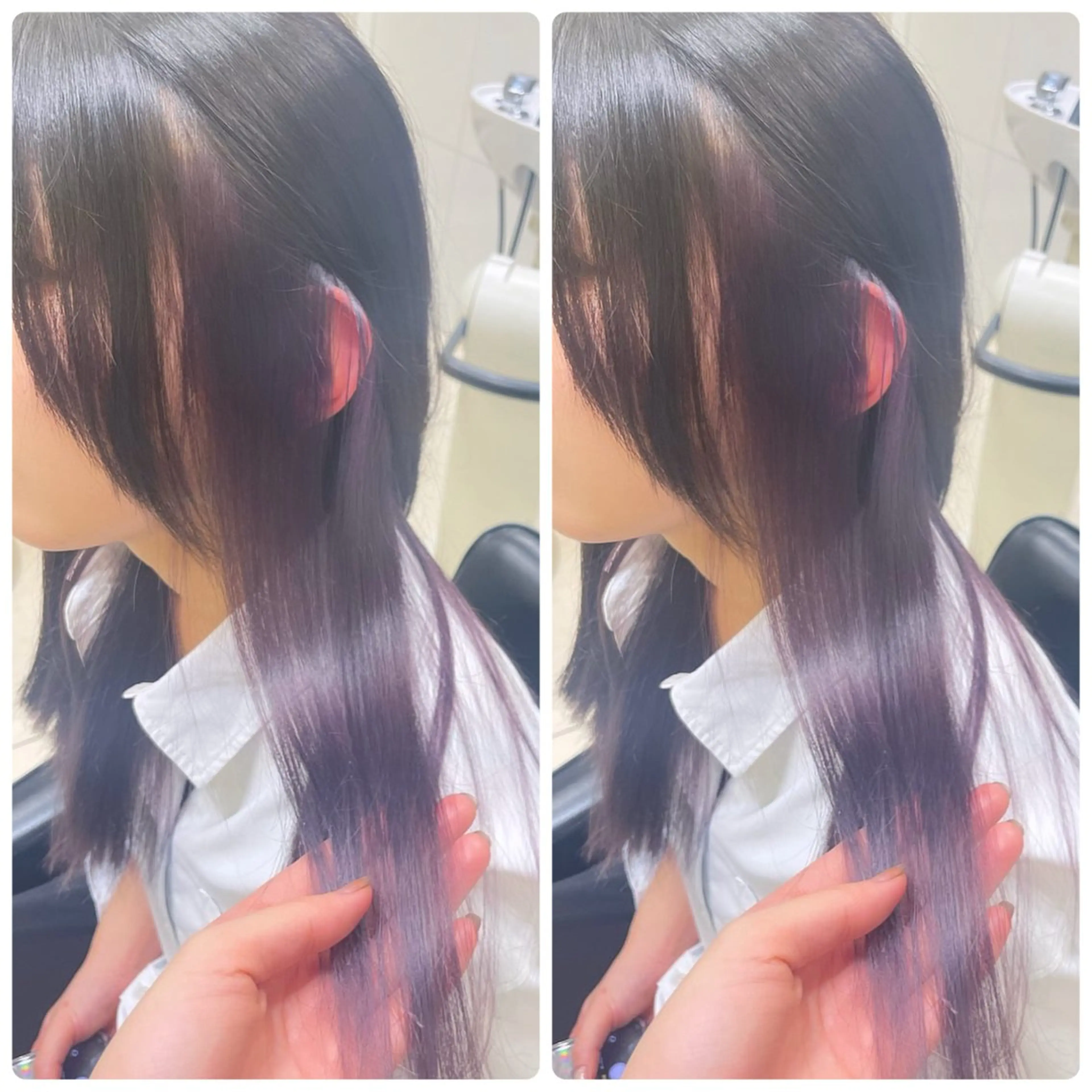 ロング 🦋ハイトーン🦋 石山 希理🦋のヘアスタイル