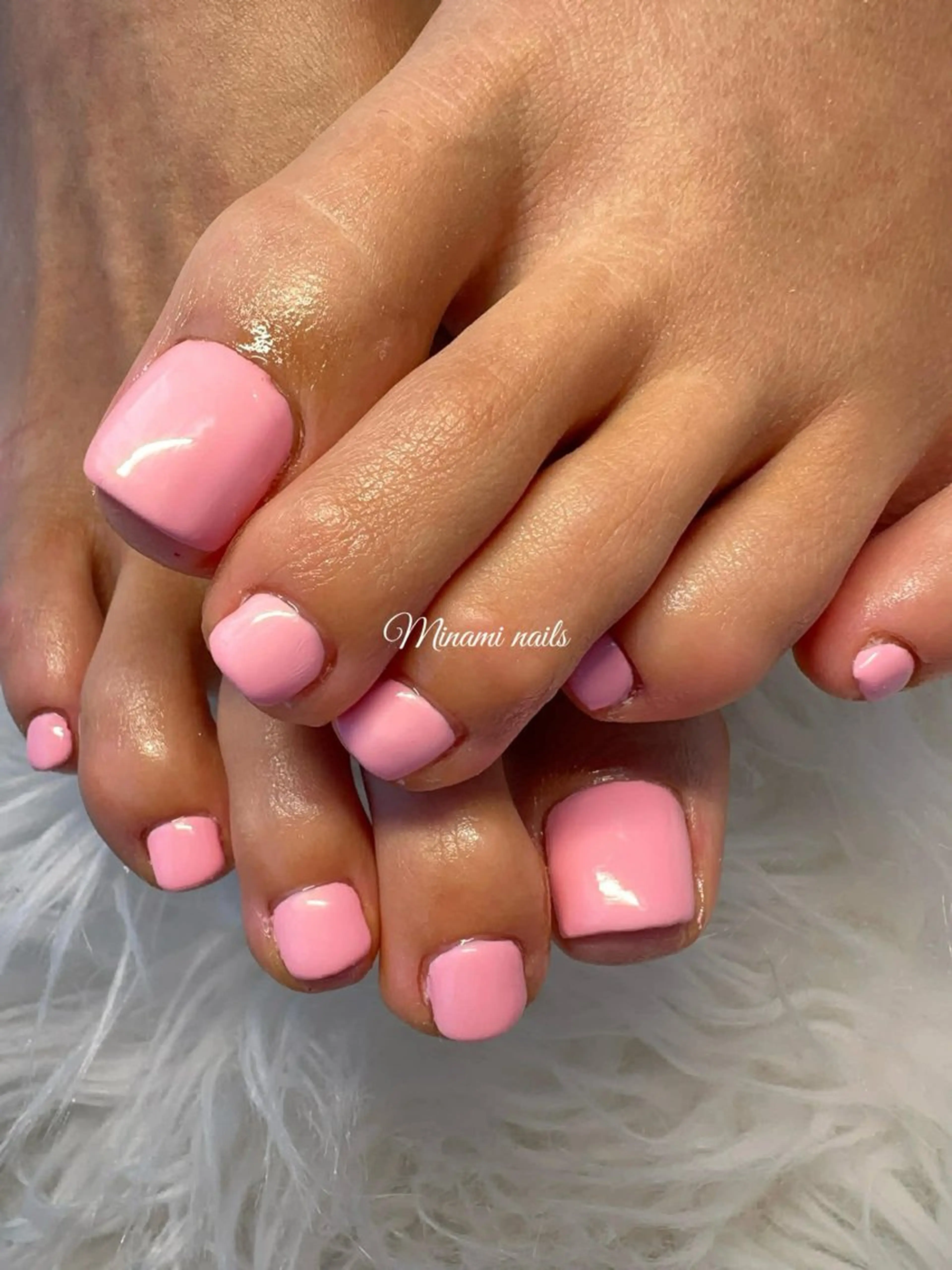 ネイル アートネイル オーロラネイル ガーリー キラキラネイル 韓国ネイル フットネイル Minami Nailsのネイルデザイン