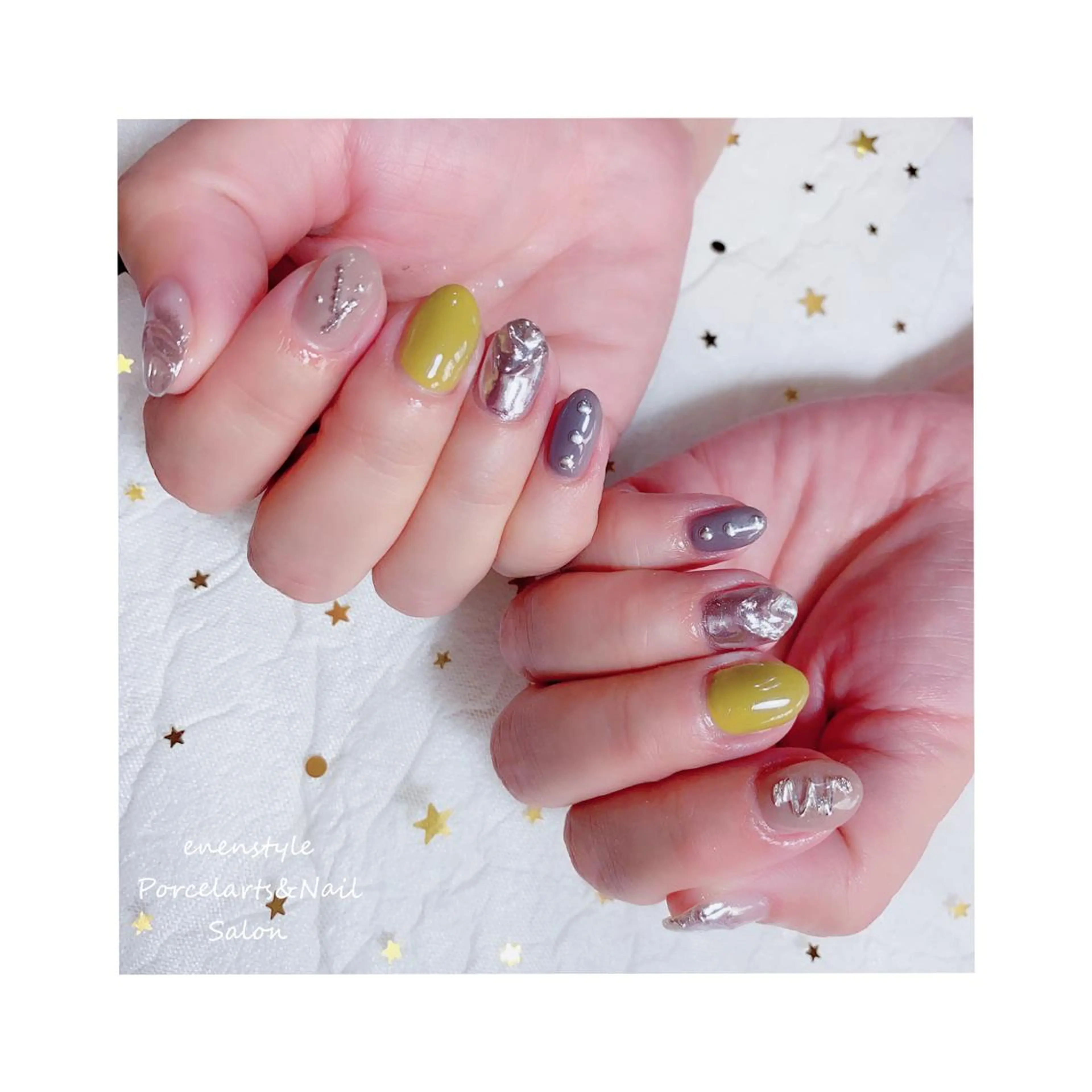 ミディアム ネイル ジェルネイル ニュアンスネイル オフィスネイル ワンカラーネイル パラジェル ハンドネイル 👑enen style👑のネイルデザイン