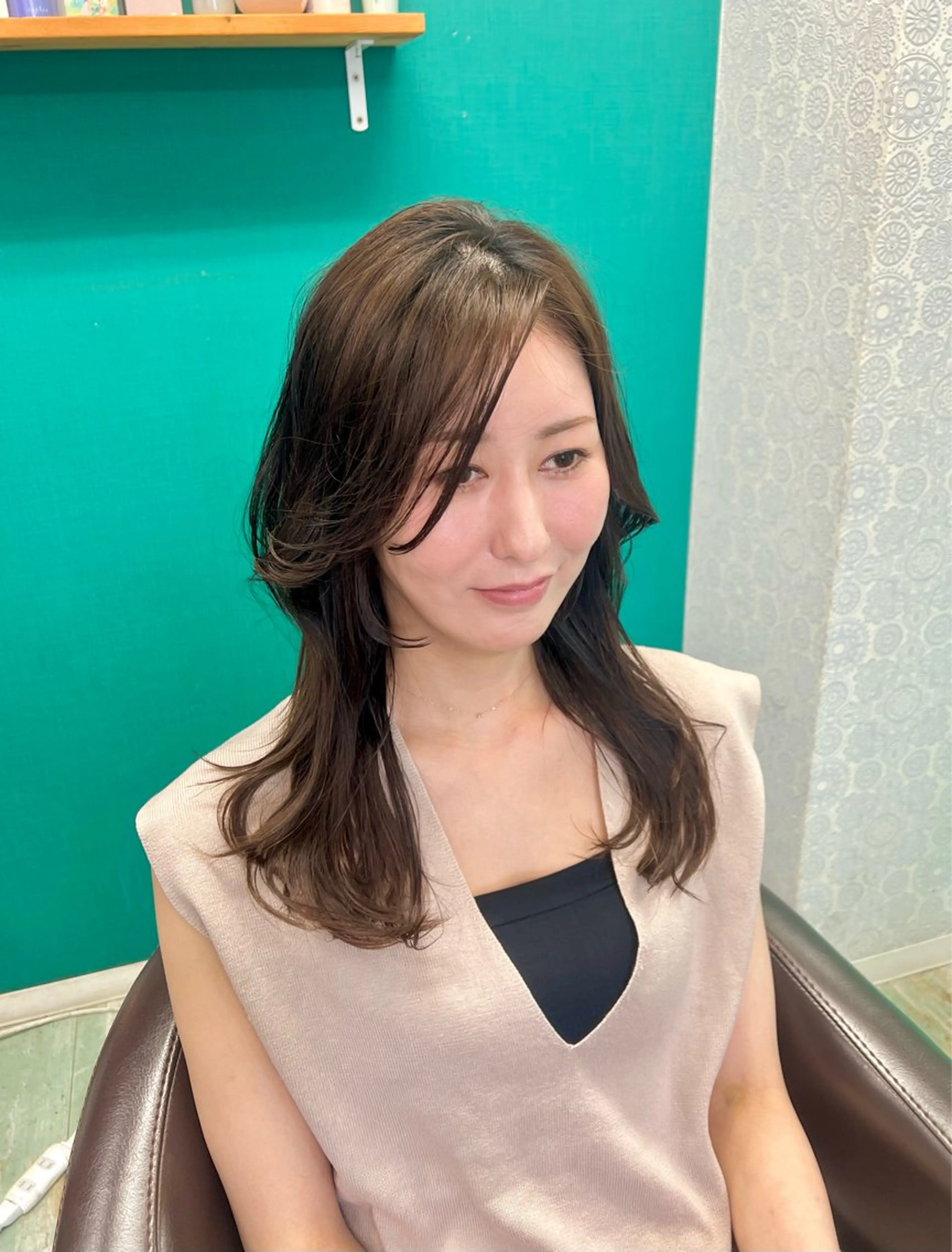 セミロング カット ヘアカラー Fun  hair make所属・田牧 みゆきのヘアスタイル