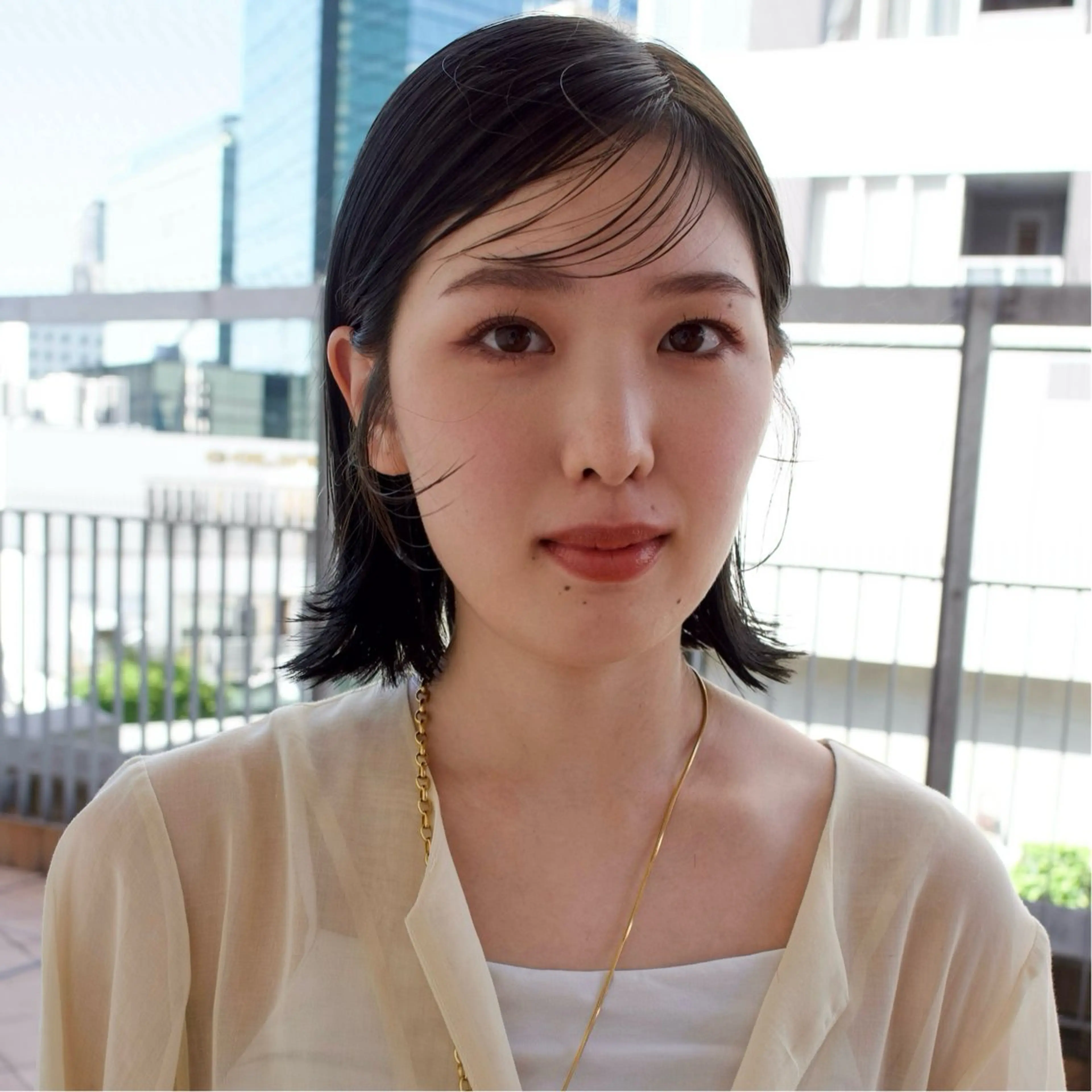 ミディアム カラー オリーブカラー ボブ 池田 充のヘアスタイル