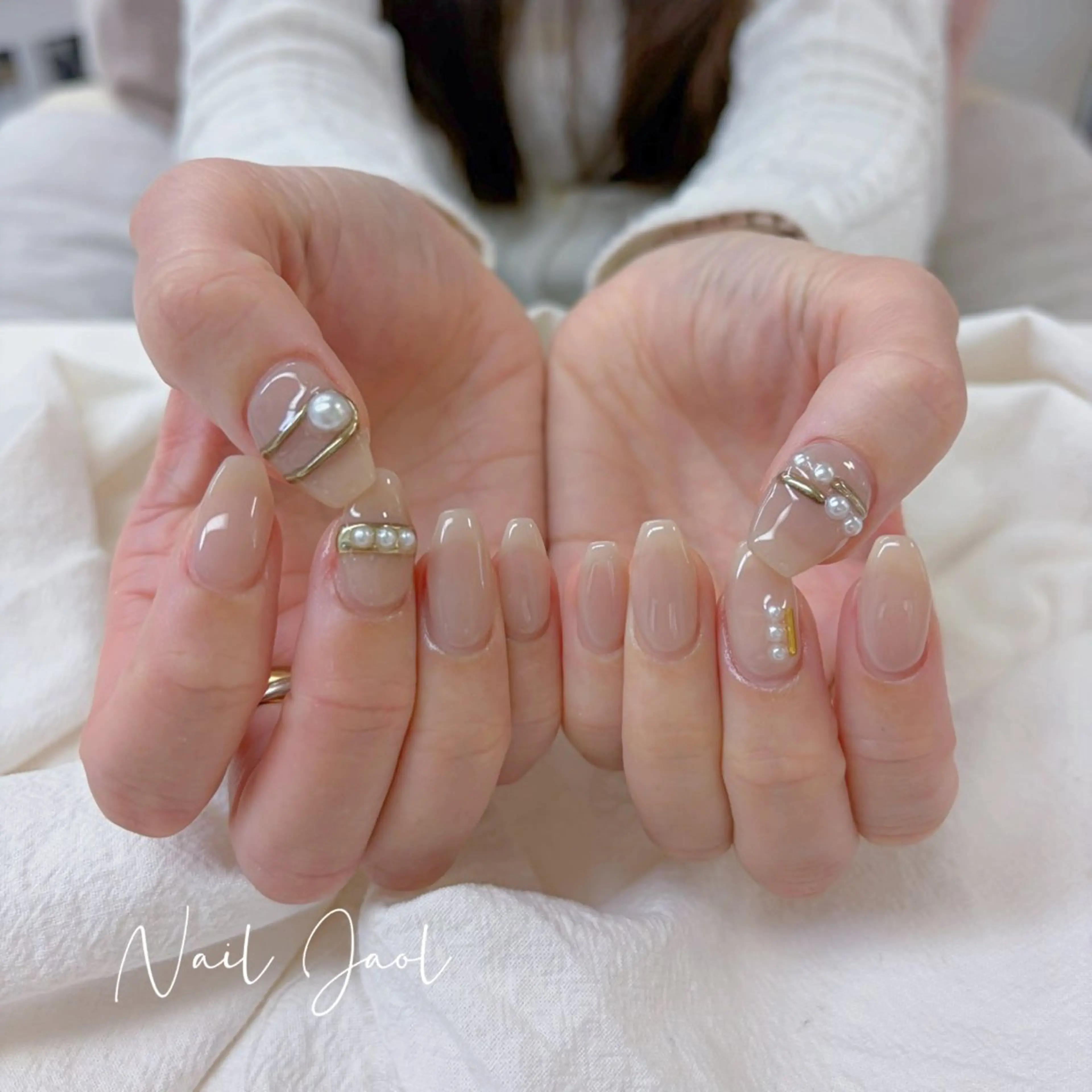 ミディアム 韓国風ヘア nail jaol池袋店所属・ネイルJaol 池袋のネイルデザイン