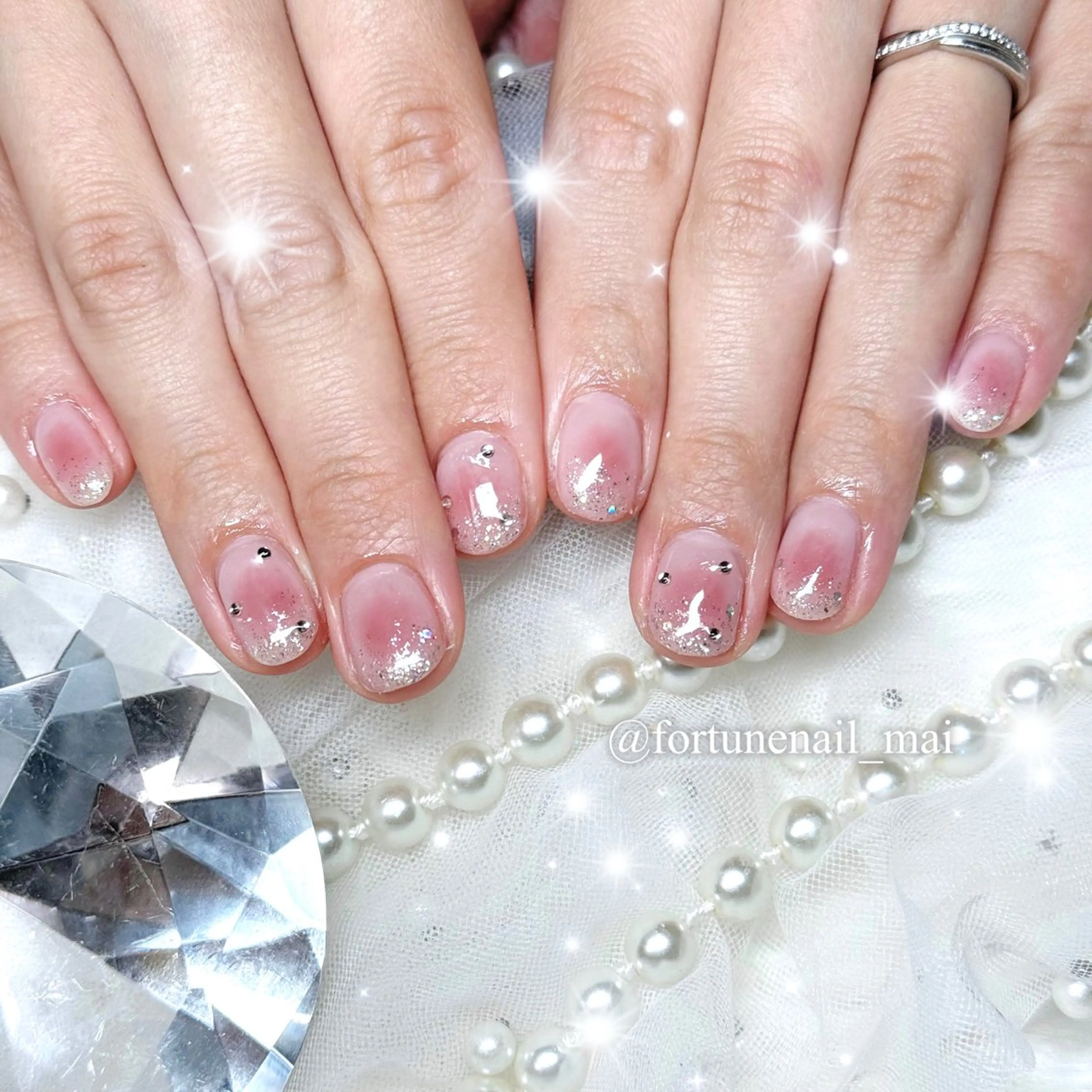 ネイル チークネイル ハンドネイル 🎀Mai 🎀4/15空✩.*のネイルデザイン