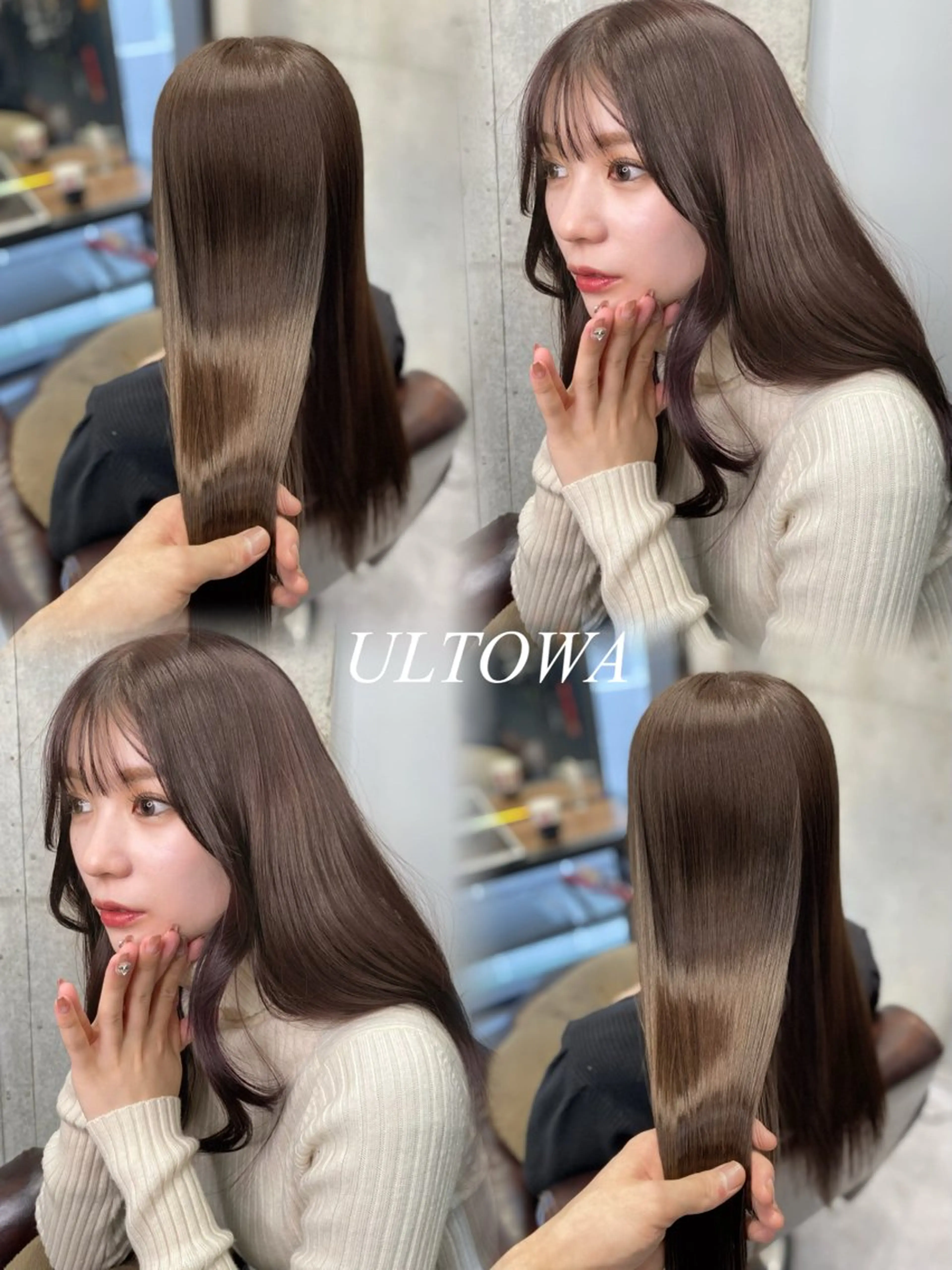 ミディアム ヘアカラー トリートメント 韓国/ワンホンヘア 髪質改善/MaCoのヘアスタイル