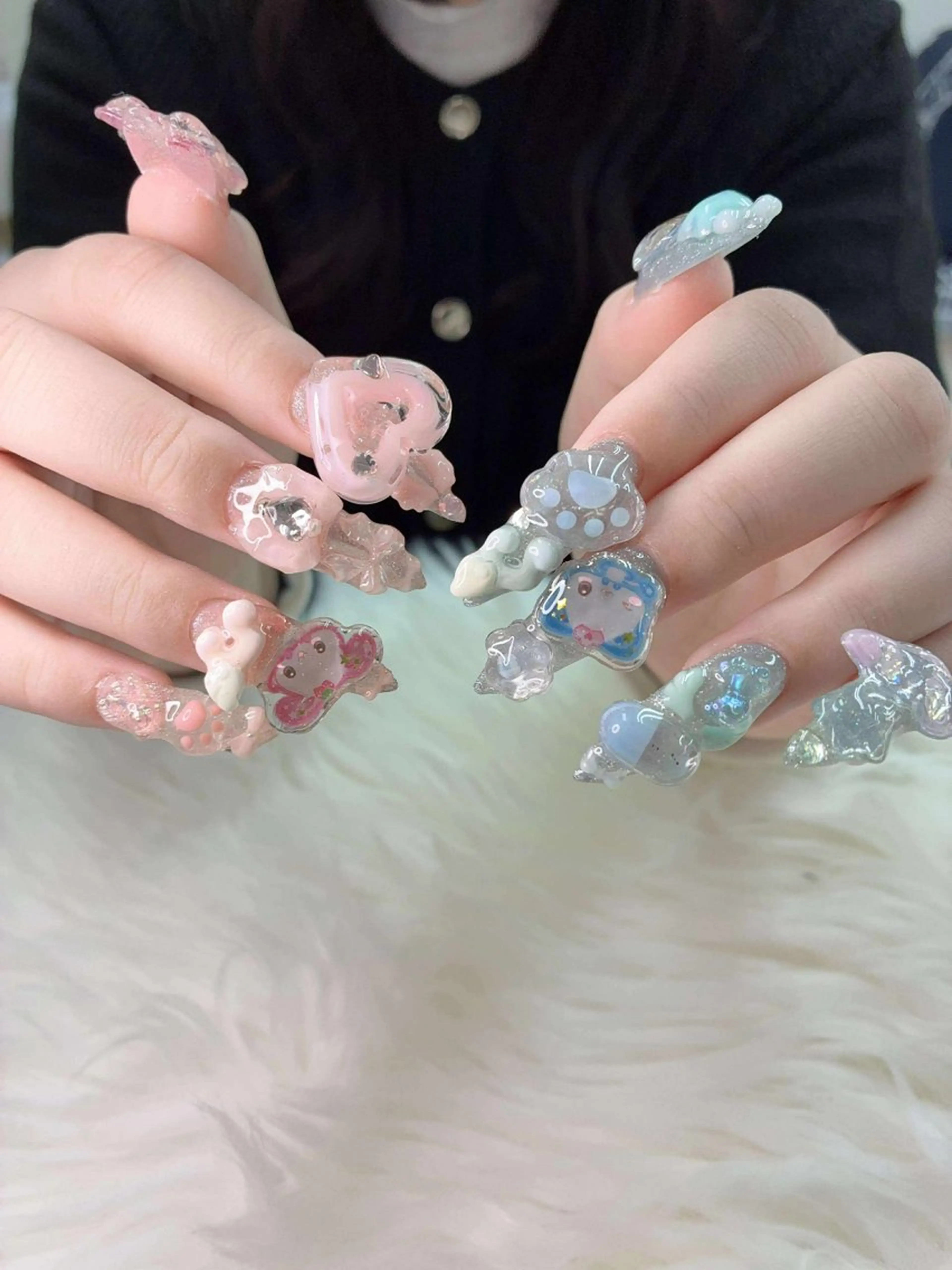 ネイル 成人式 フレンチネイル グラデーション 韓国ネイル マグネットネイル ハンドネイル ハンドケア Hara Nail 【持ち込みOK】のネイルデザイン