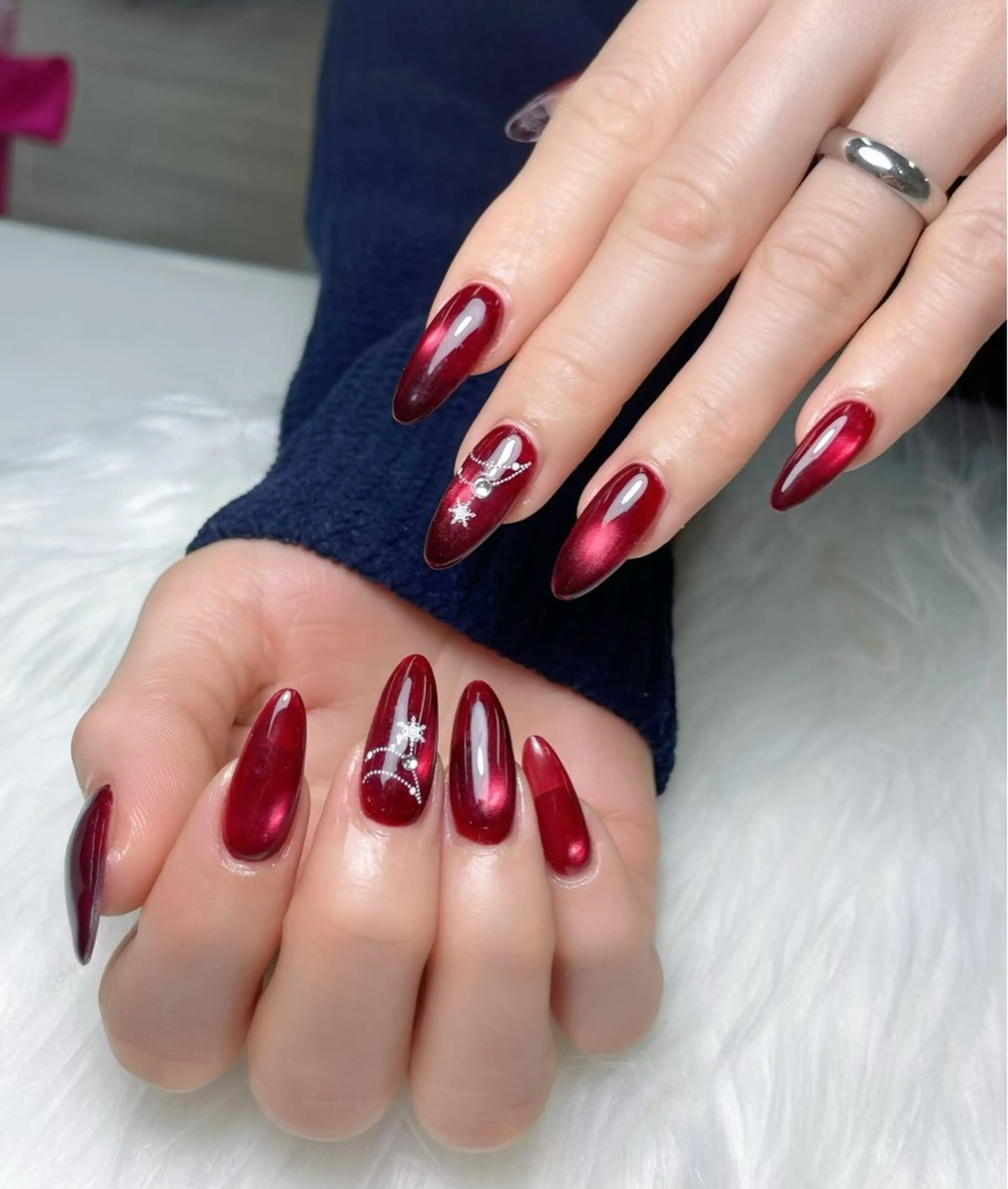 ネイル フットネイル ジェルネイル マグネットネイル 持ち込み パラジェル ハンドネイル King Nail_Salonのネイルデザイン