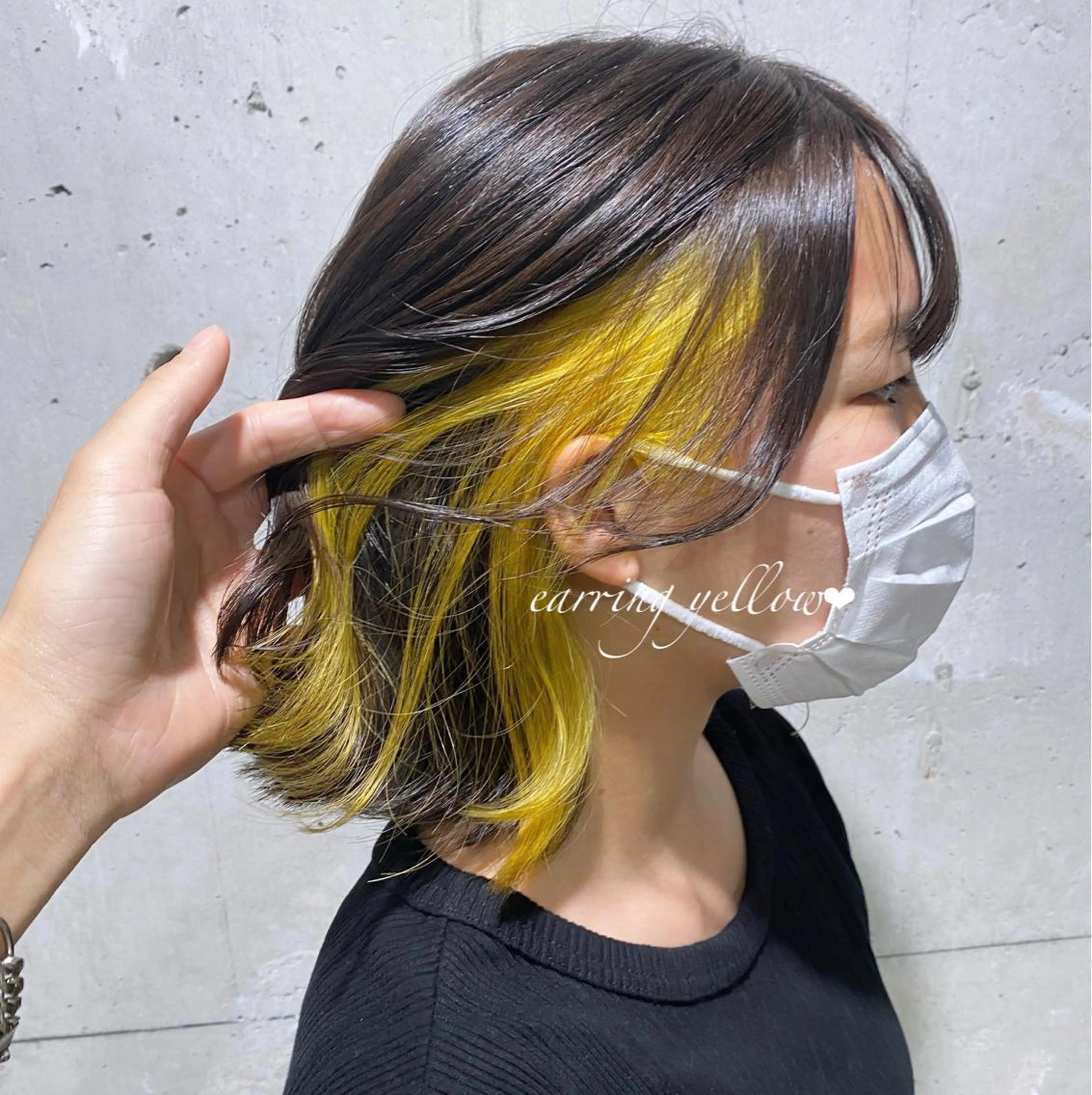 ショート カラー ヘアアレンジ イエローカラー 当日予約⭕️ JUNYAのヘアスタイル