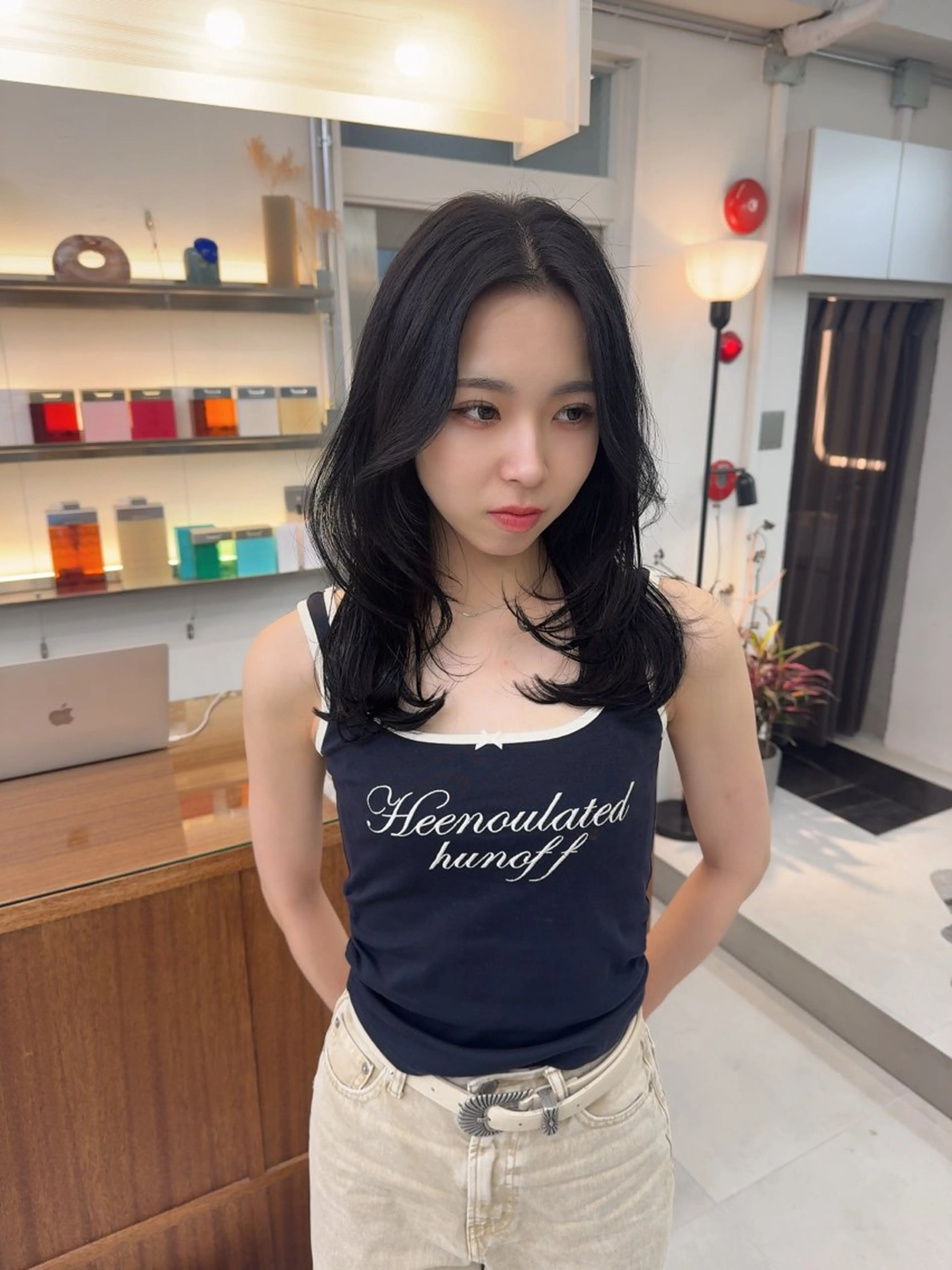 ミディアム カラー カット ヘアカラー トリートメント MIES amane(アマネ)のヘアスタイル