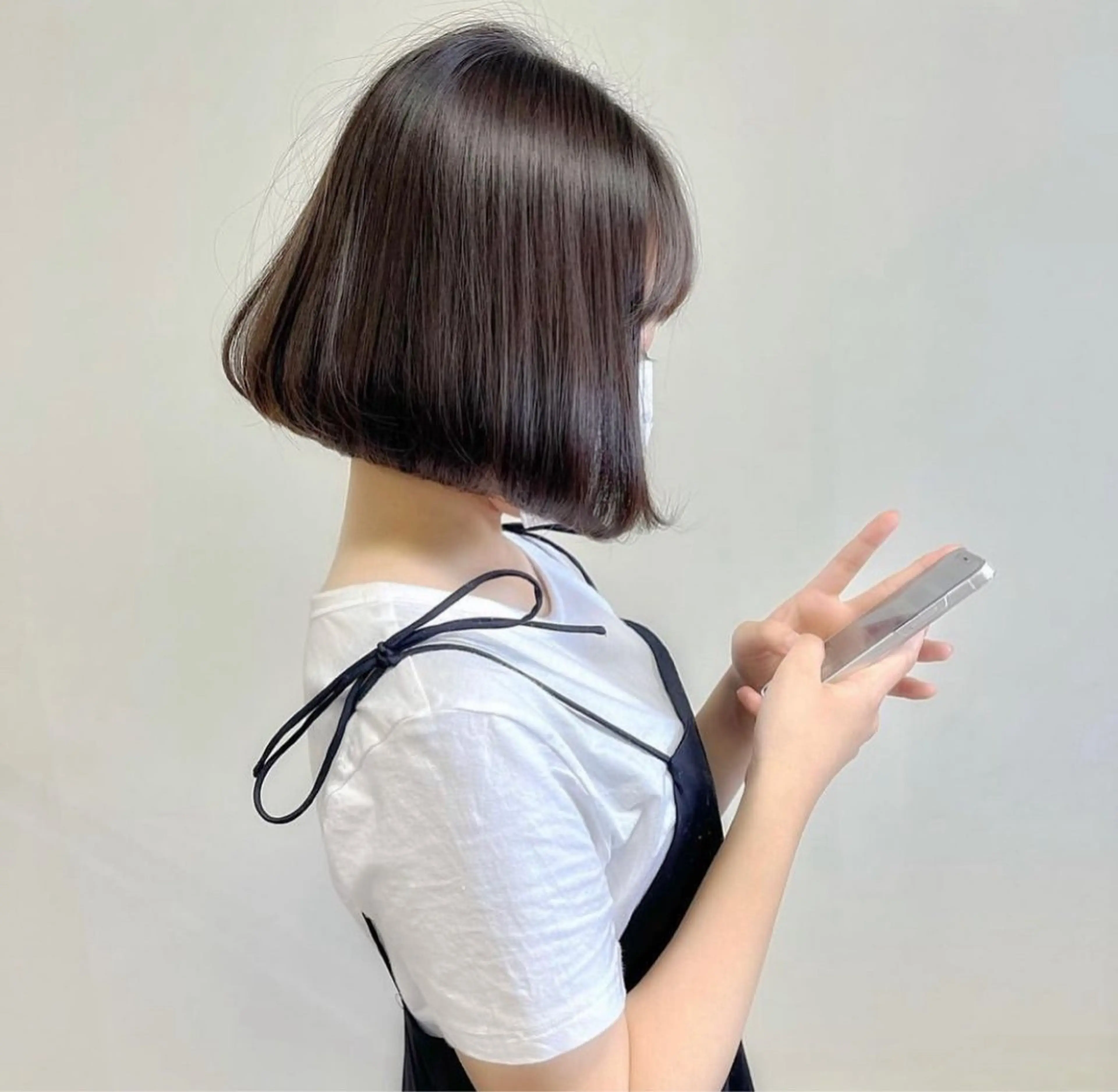 ショート カラー ボブ タンバルモリ トリートメント 韓国ボブ/ハッシュ カットKIRAのヘアスタイル