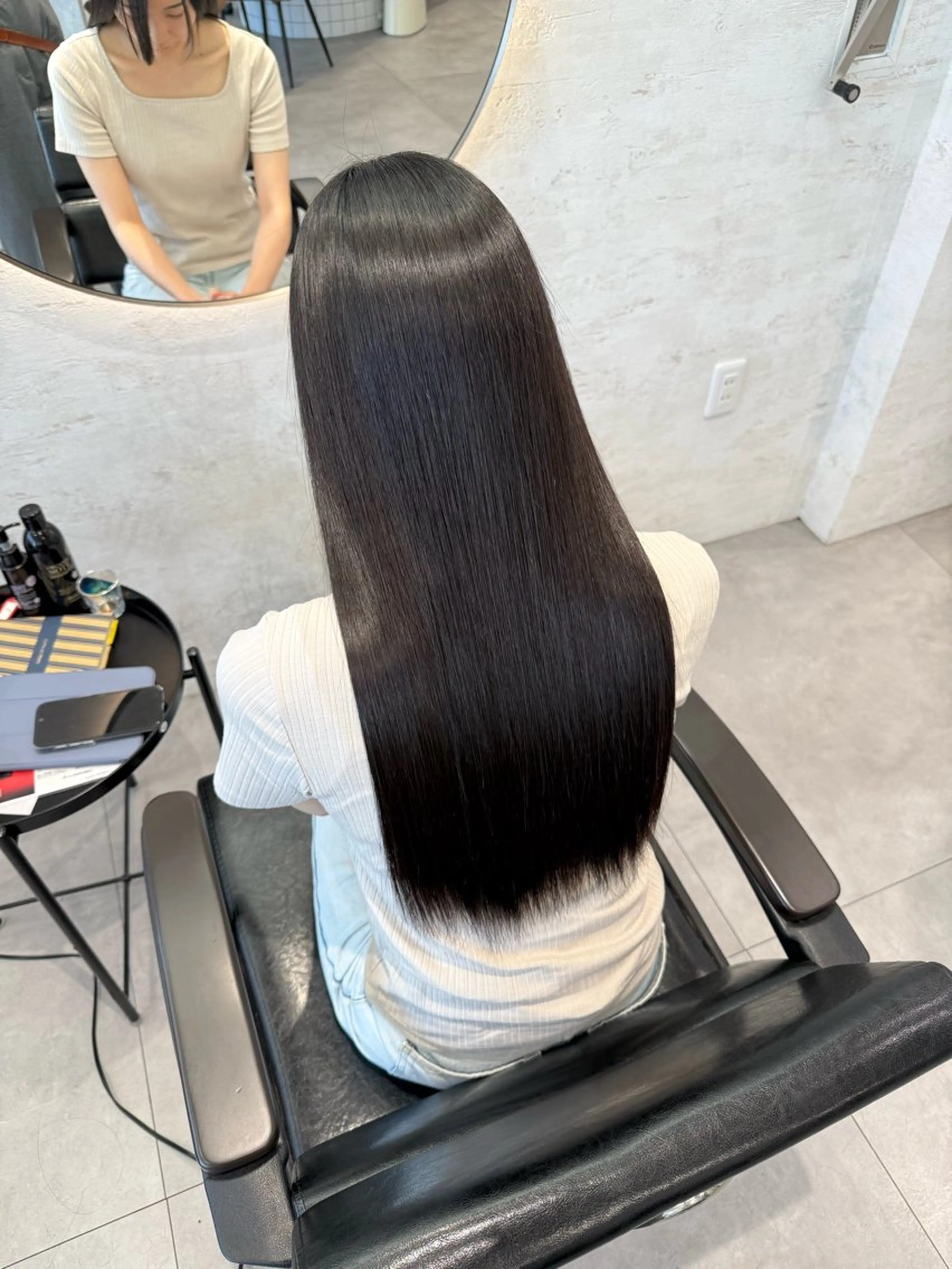 ロング トリートメント 柴田樹/大人可愛い 艶髪カラー/髪質改善のヘアスタイル