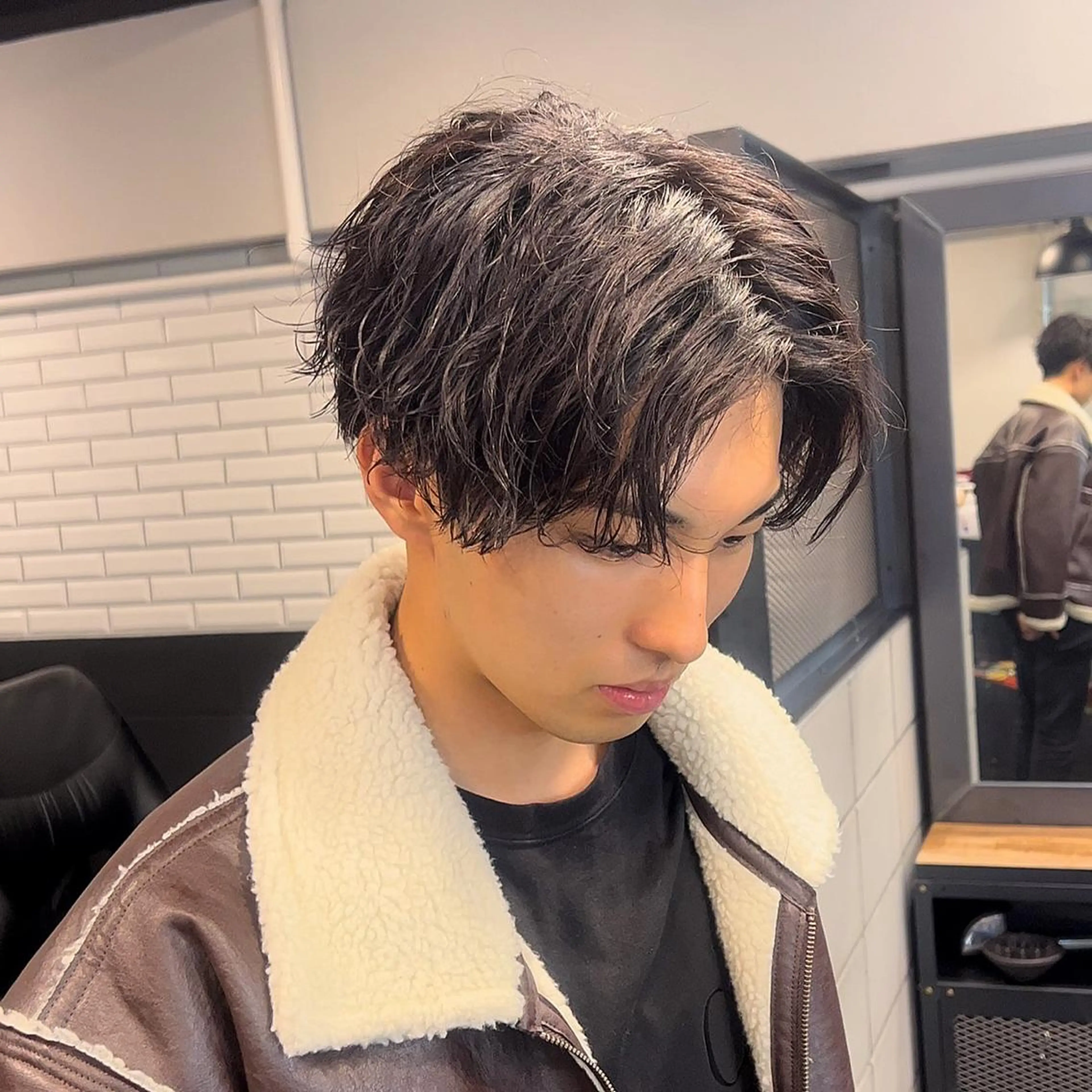 ショート カラー パーマ メンズ メンズパーマ ツイストスパイラルパーマ スパイラルパーマ メンズ特化/パーマ/ メッシュ/竜成のヘアスタイル