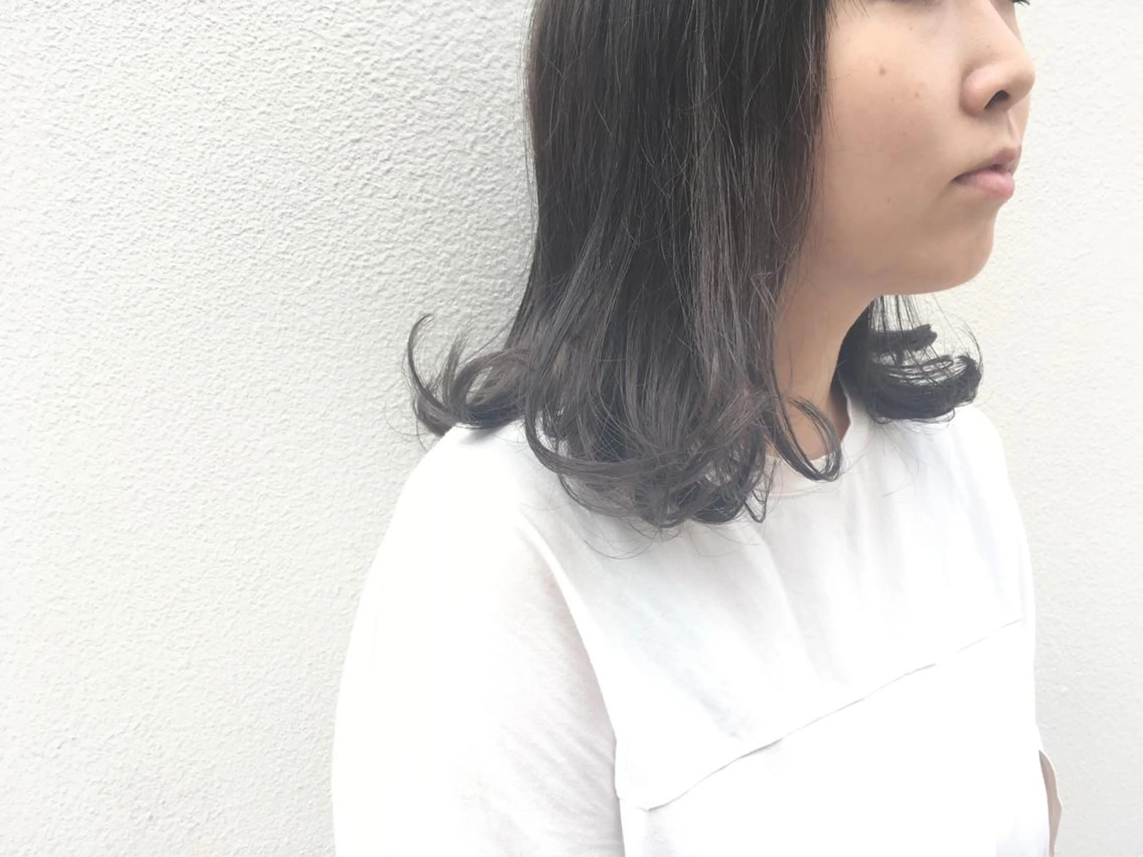 ミディアム カラー グレージュ Lagom なかだのヘアスタイル