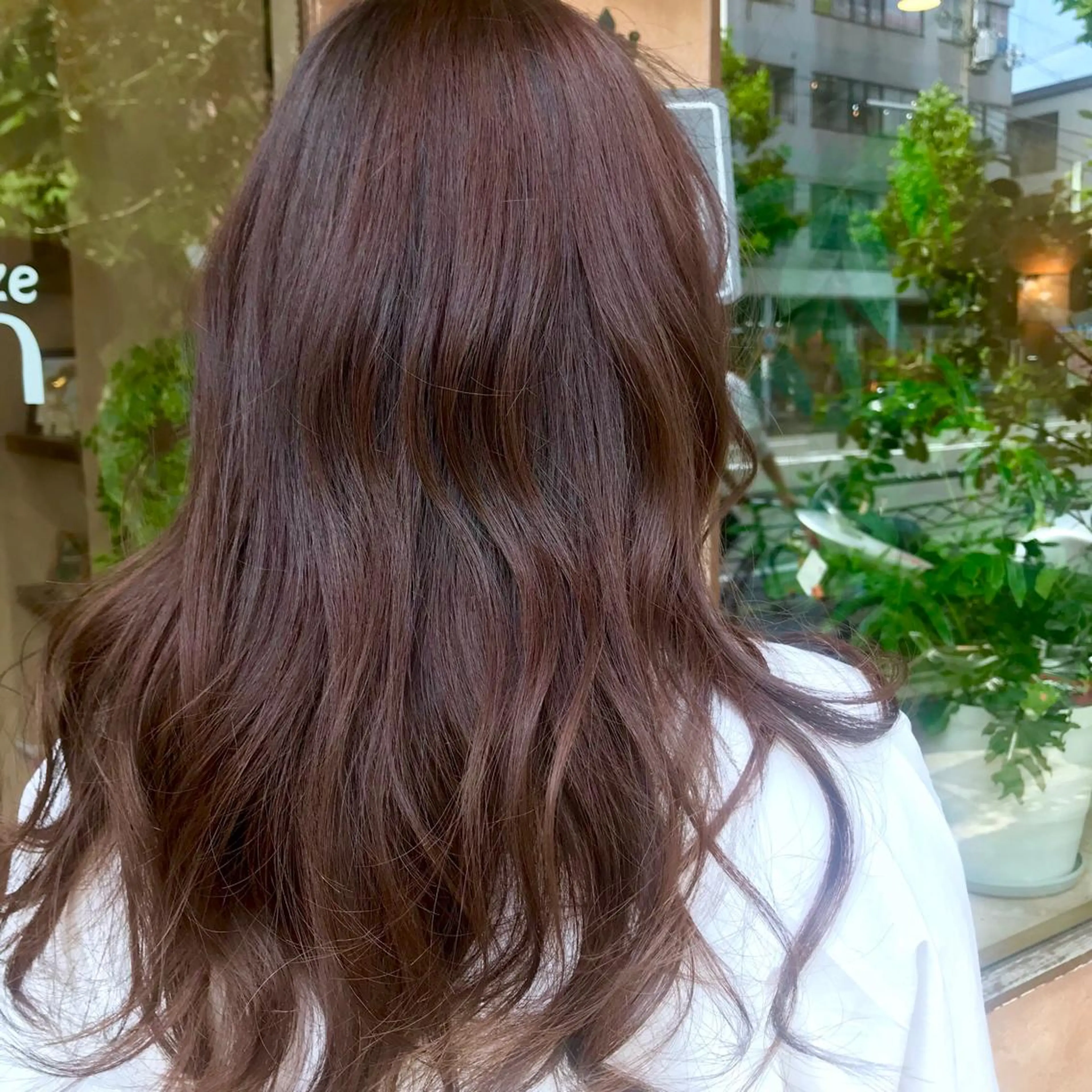 セミロング カラー ブラウンカラー ピンクカラー ピンクブラウン 透明感カラー/ 寺田千雅子のヘアスタイル