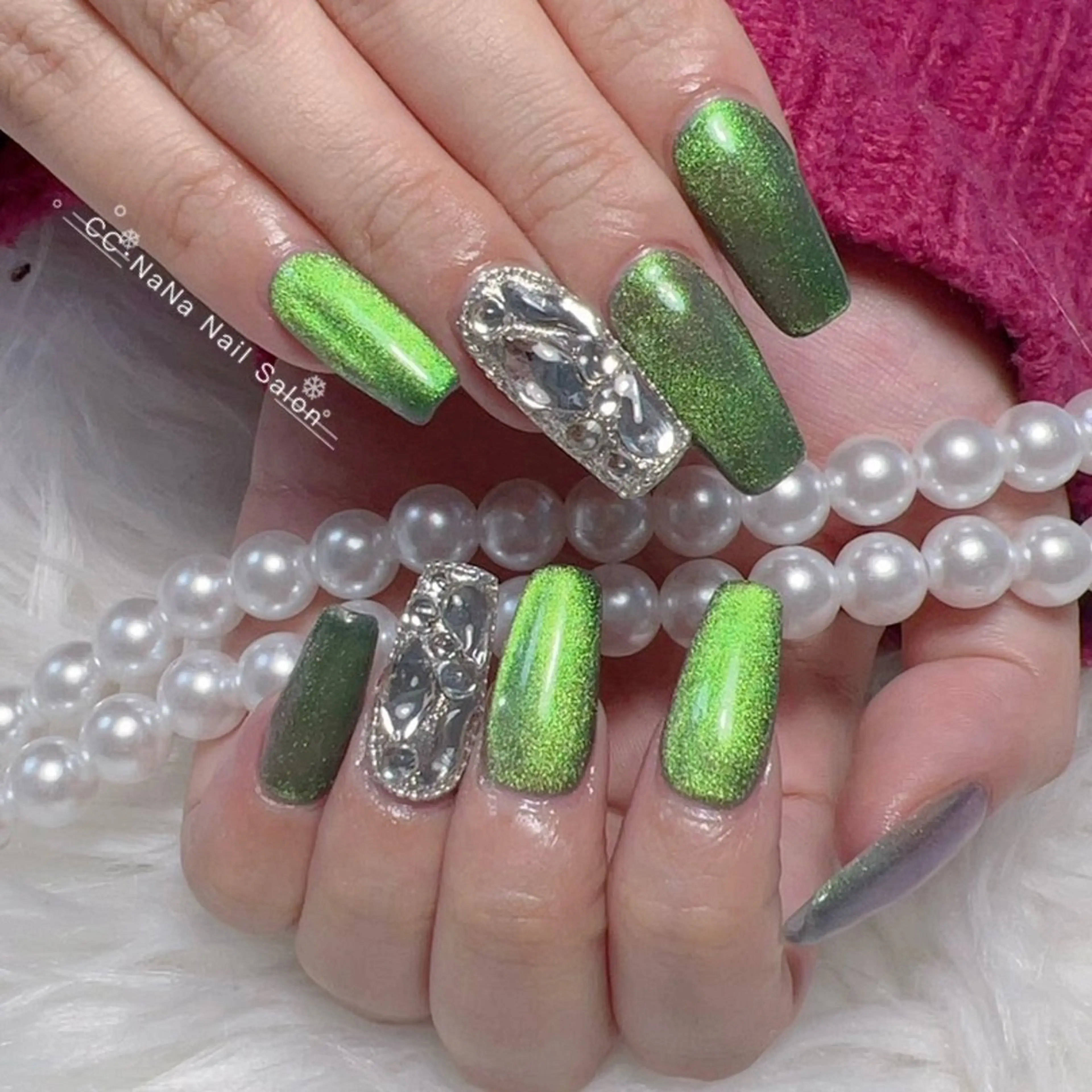 ネイル スカルプネイル ハンドネイル 💎CC・NaNa 韓国風ネイル🌙Cのネイルデザイン