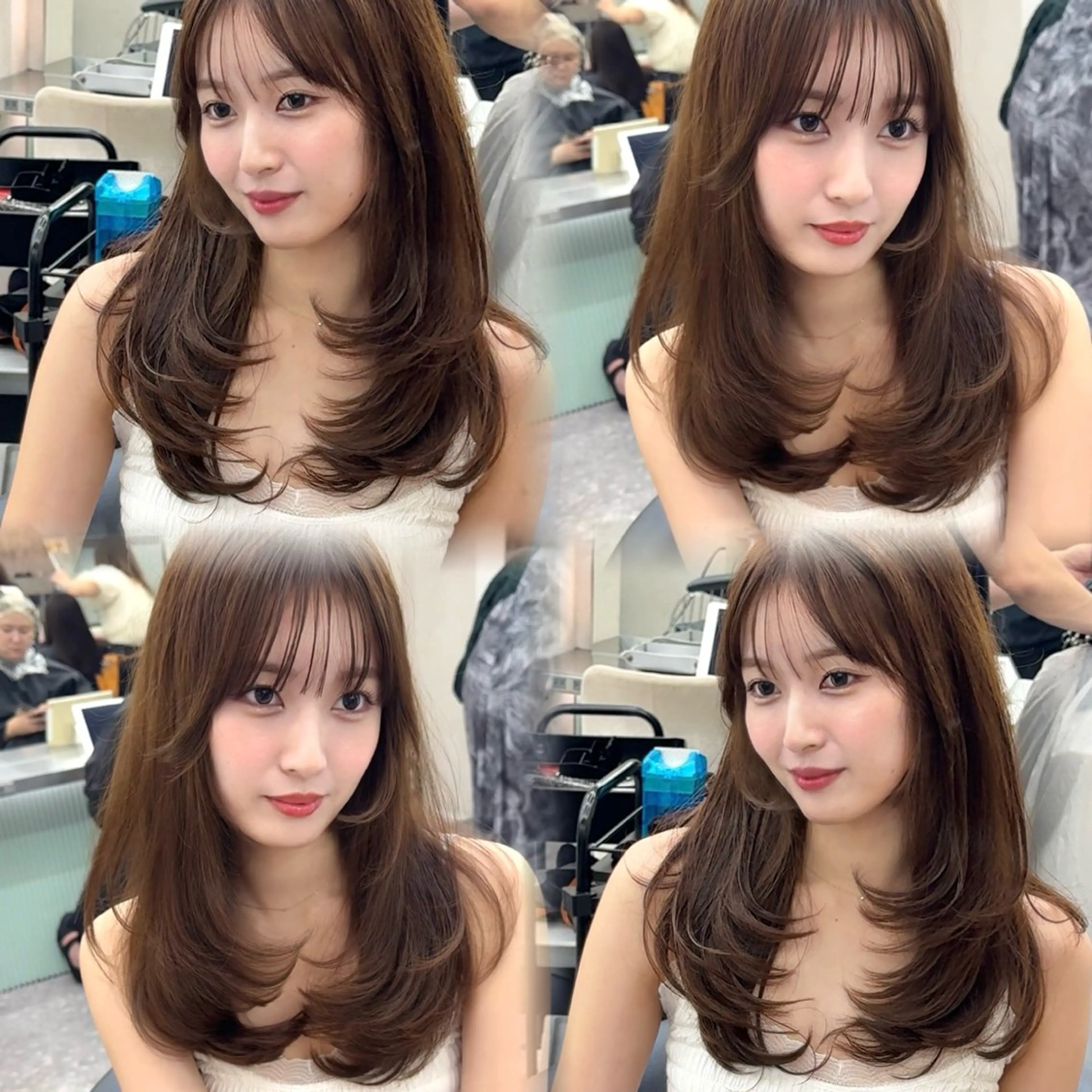 ロング カラー カット ヘアカラー トリートメント ヘアセット 韓国ヘア/レイヤー Londエレンのヘアスタイル