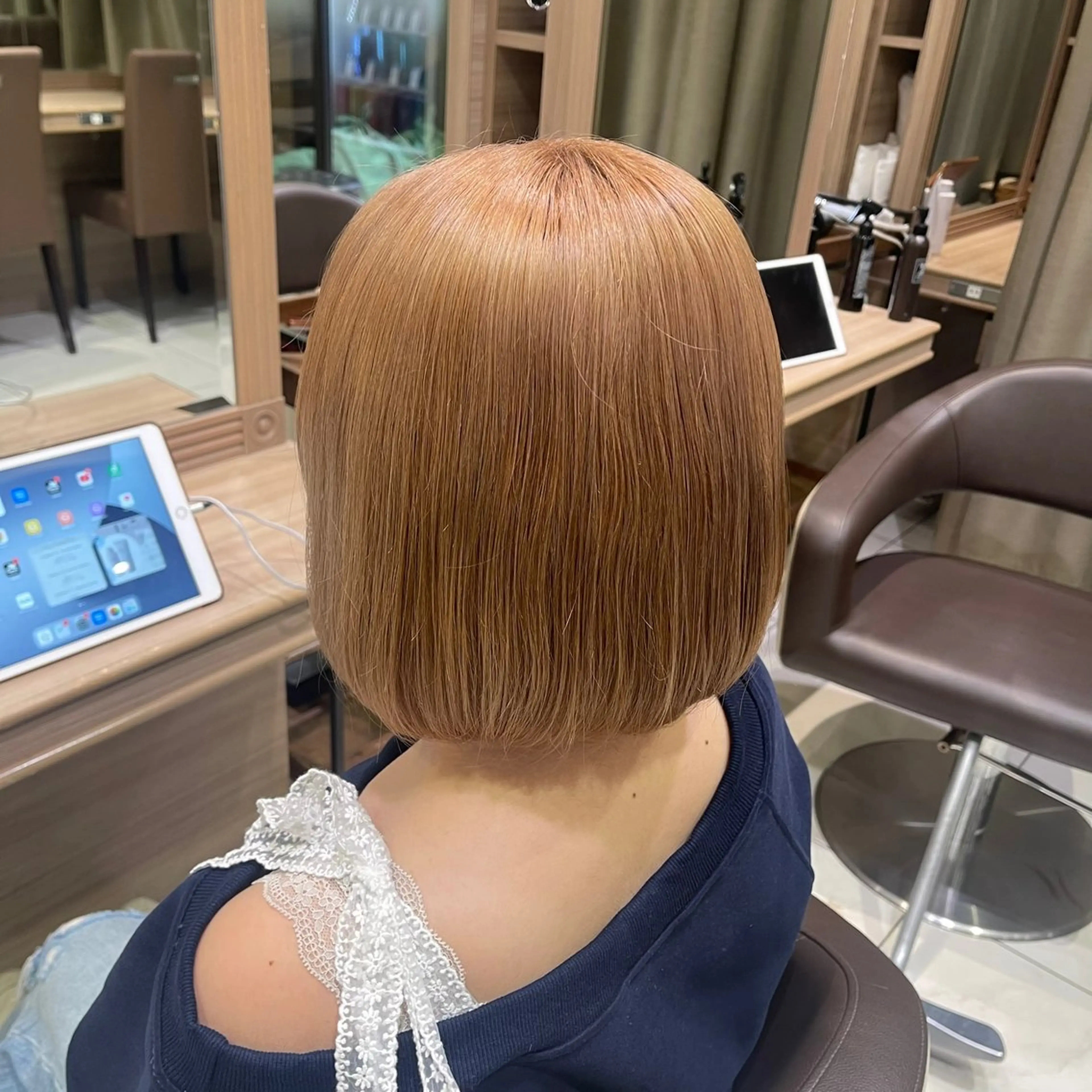 ミディアム カラー ヘアカラー トリートメント 艶カラー みゆう🎀のヘアスタイル