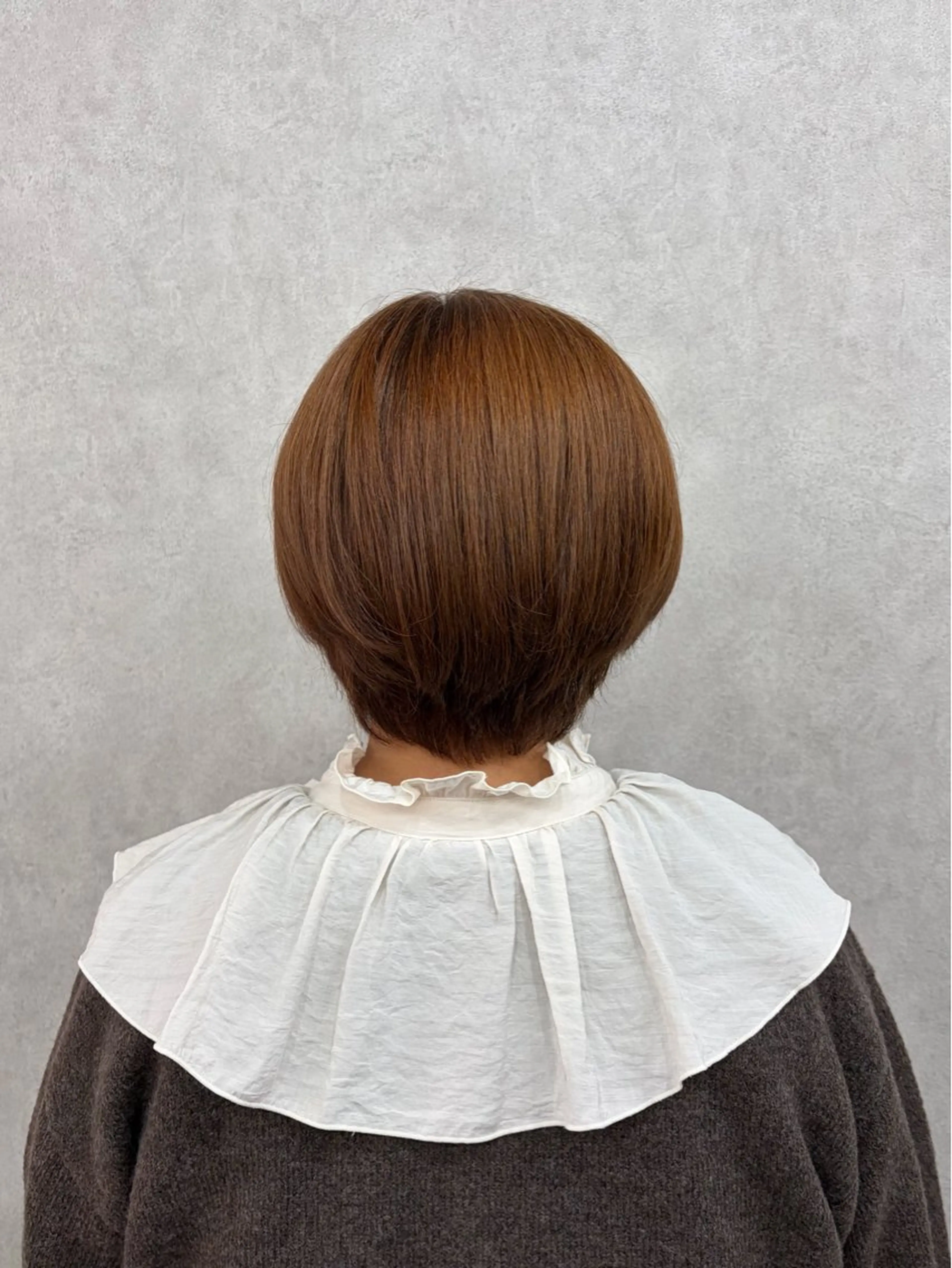 ショート カラー ブラウンカラー オレンジ オレンジブラウン 倉澤 愛理のヘアスタイル